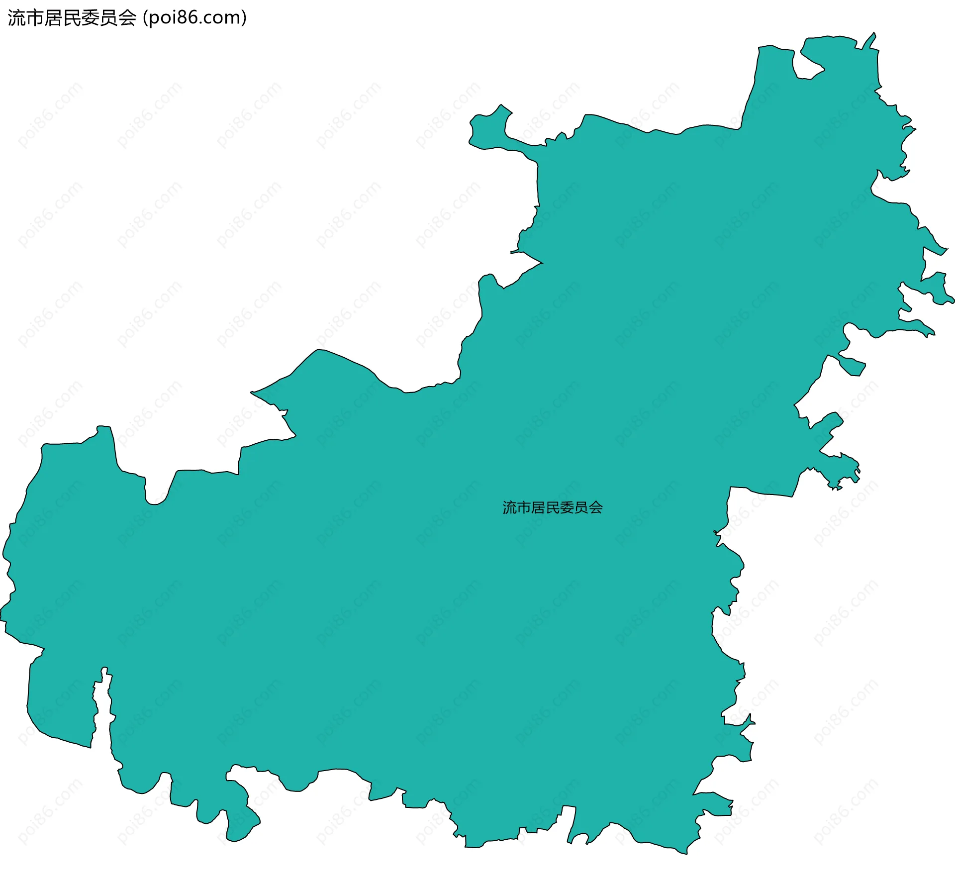 流市居民委员会边界地图