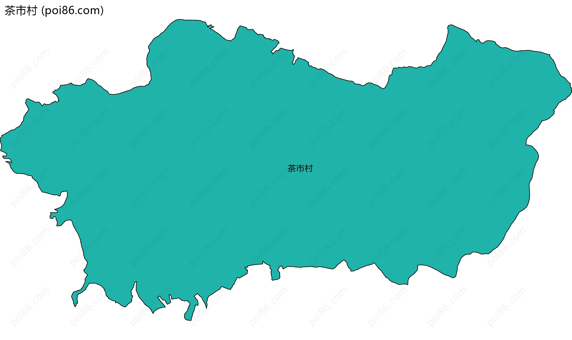 茶市村边界地图