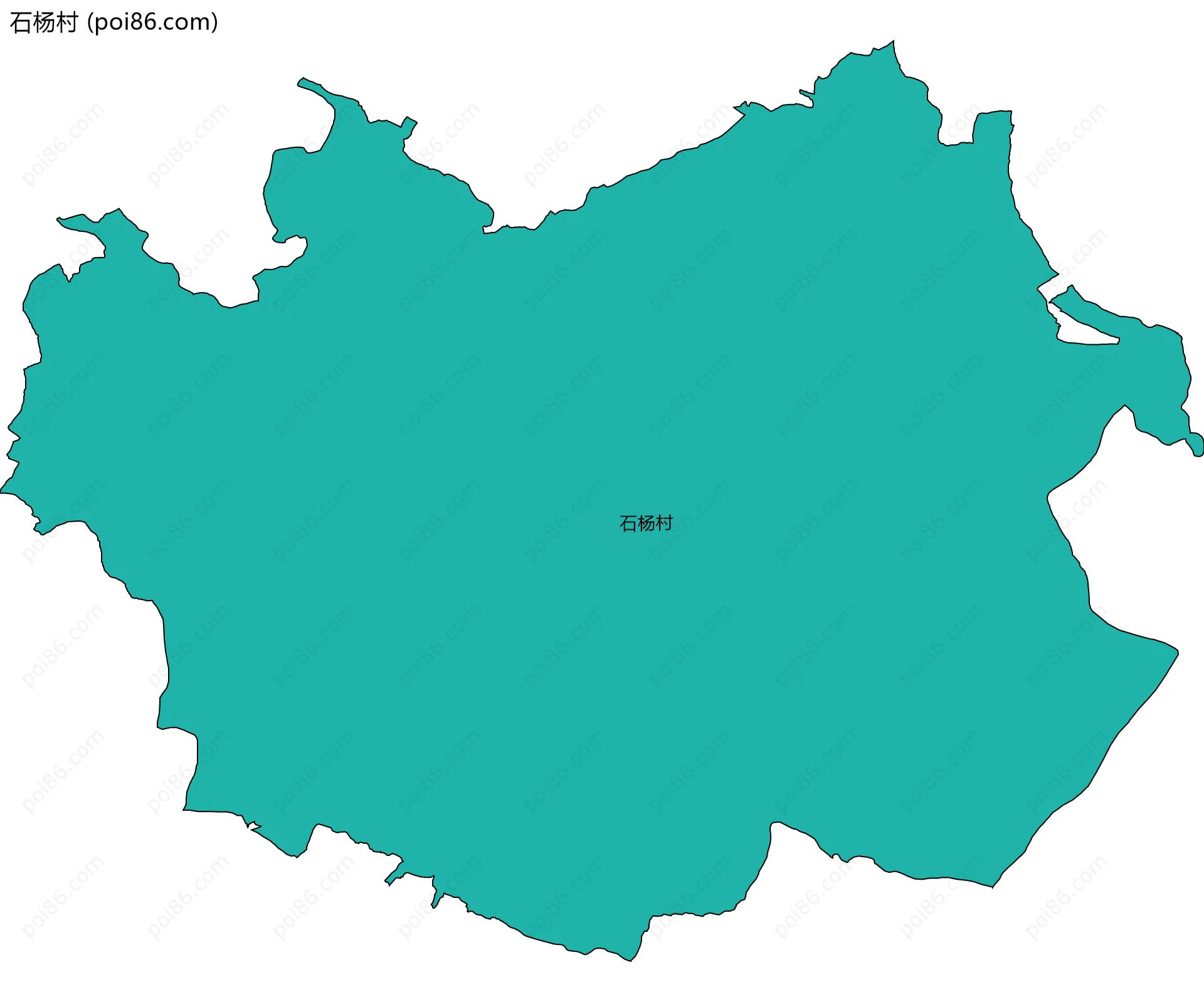 石杨村边界地图