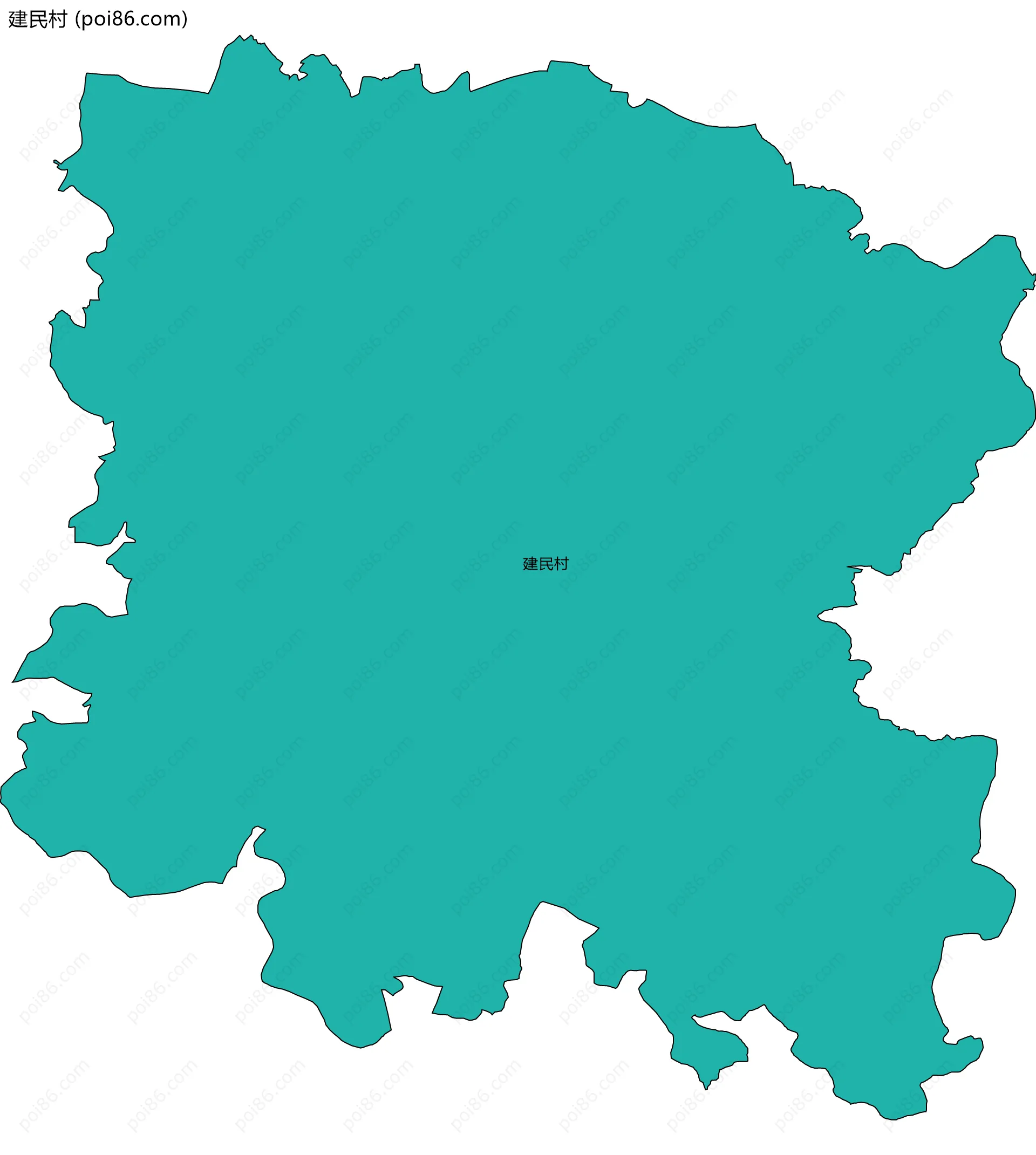 建民村边界地图