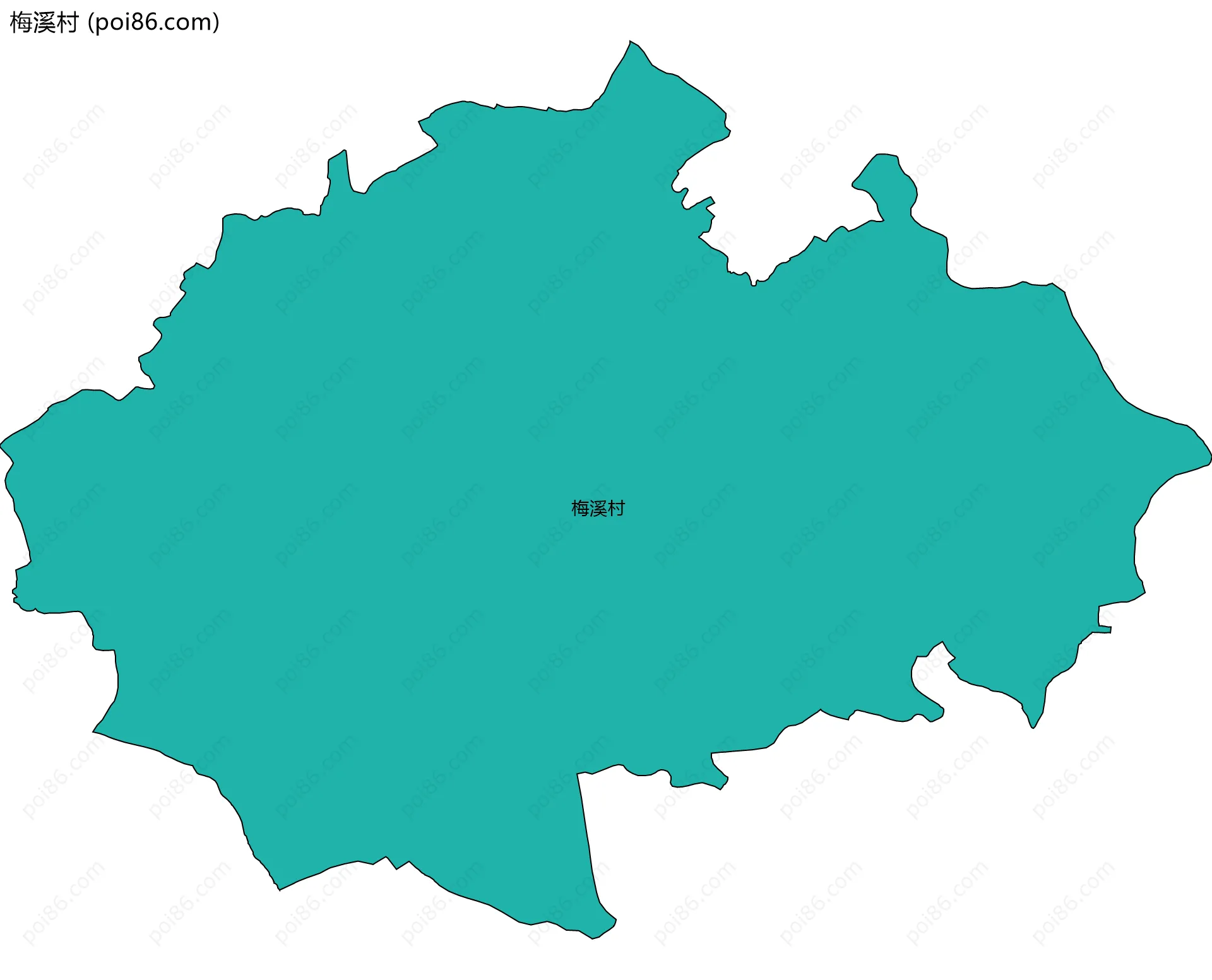 梅溪村边界地图
