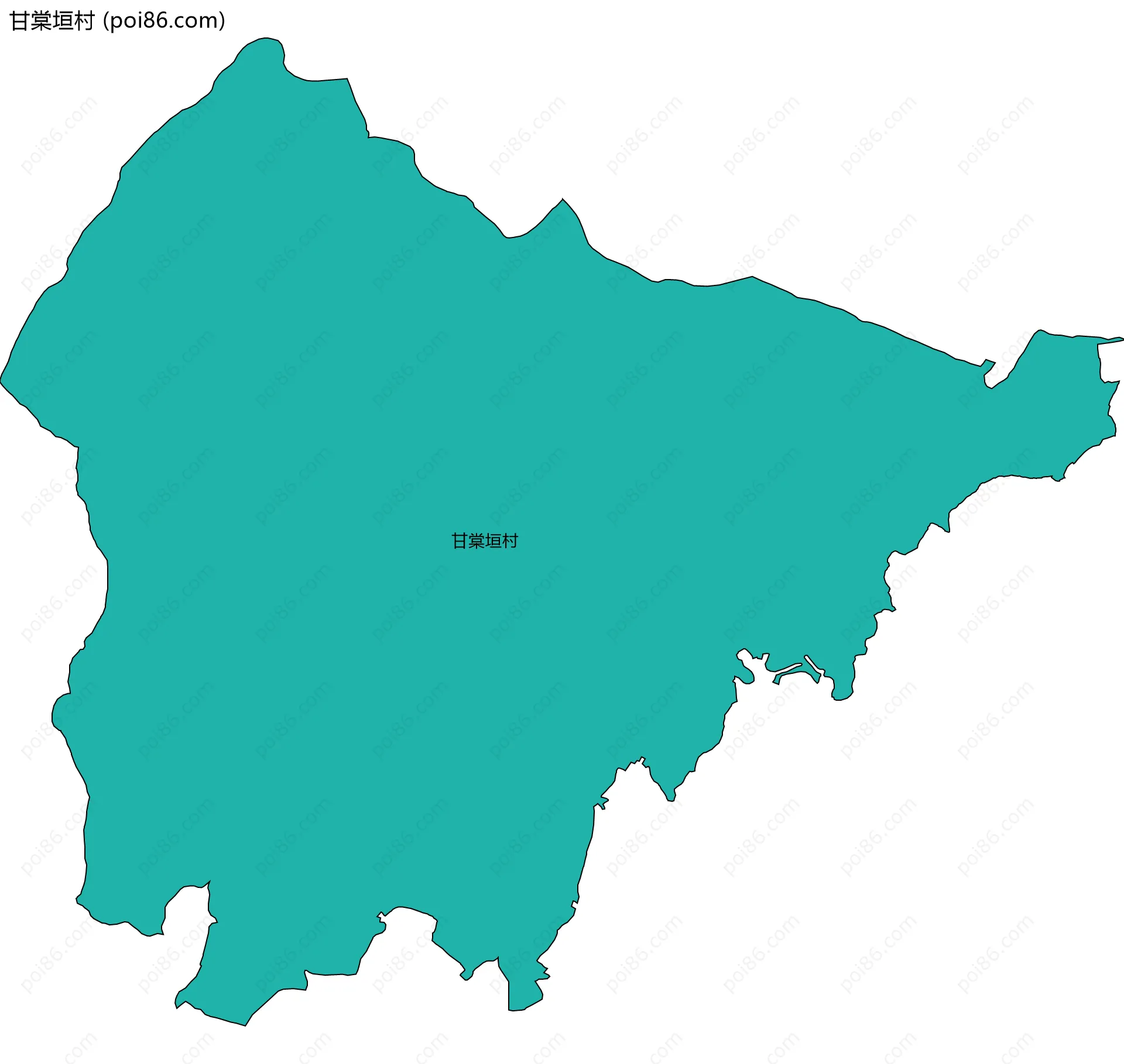 甘棠垣村边界地图