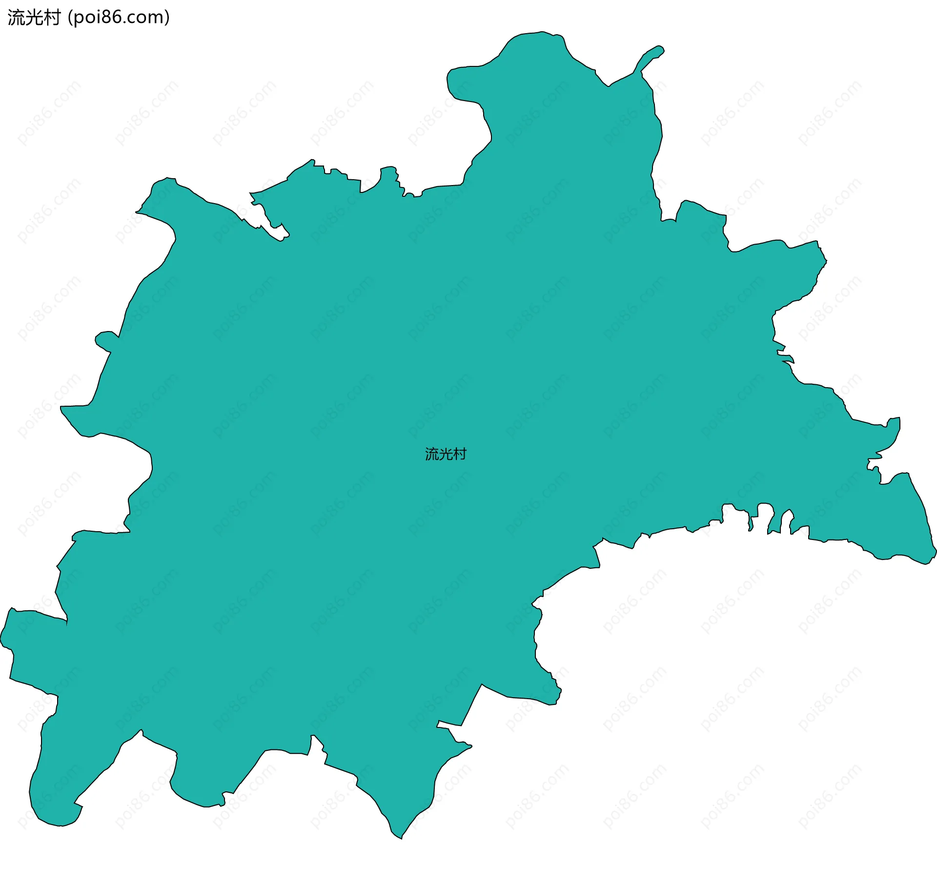 流光村边界地图