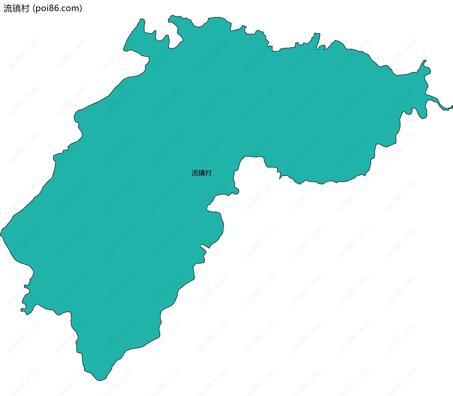 流镇村边界地图