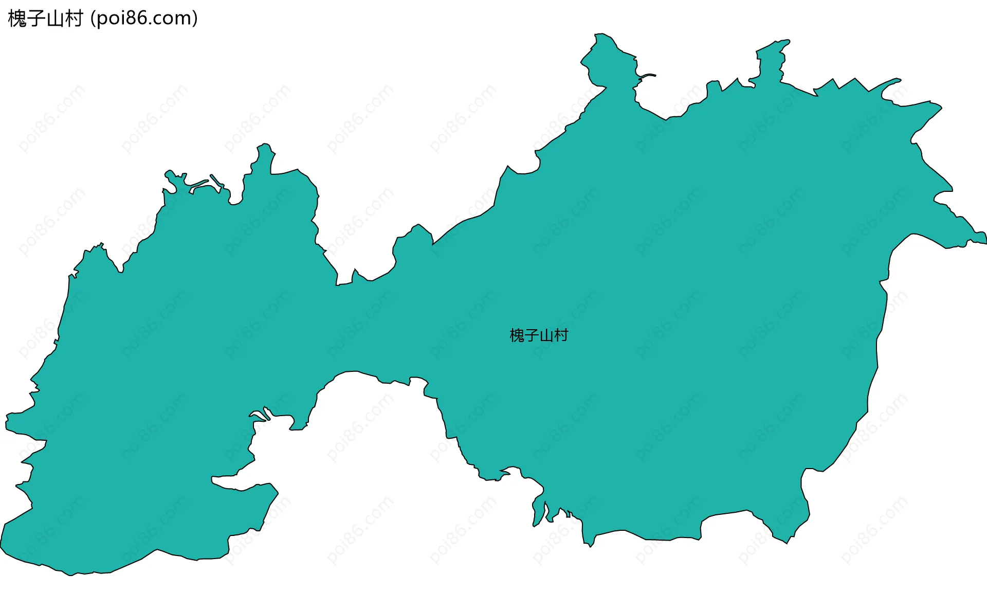 槐子山村边界地图