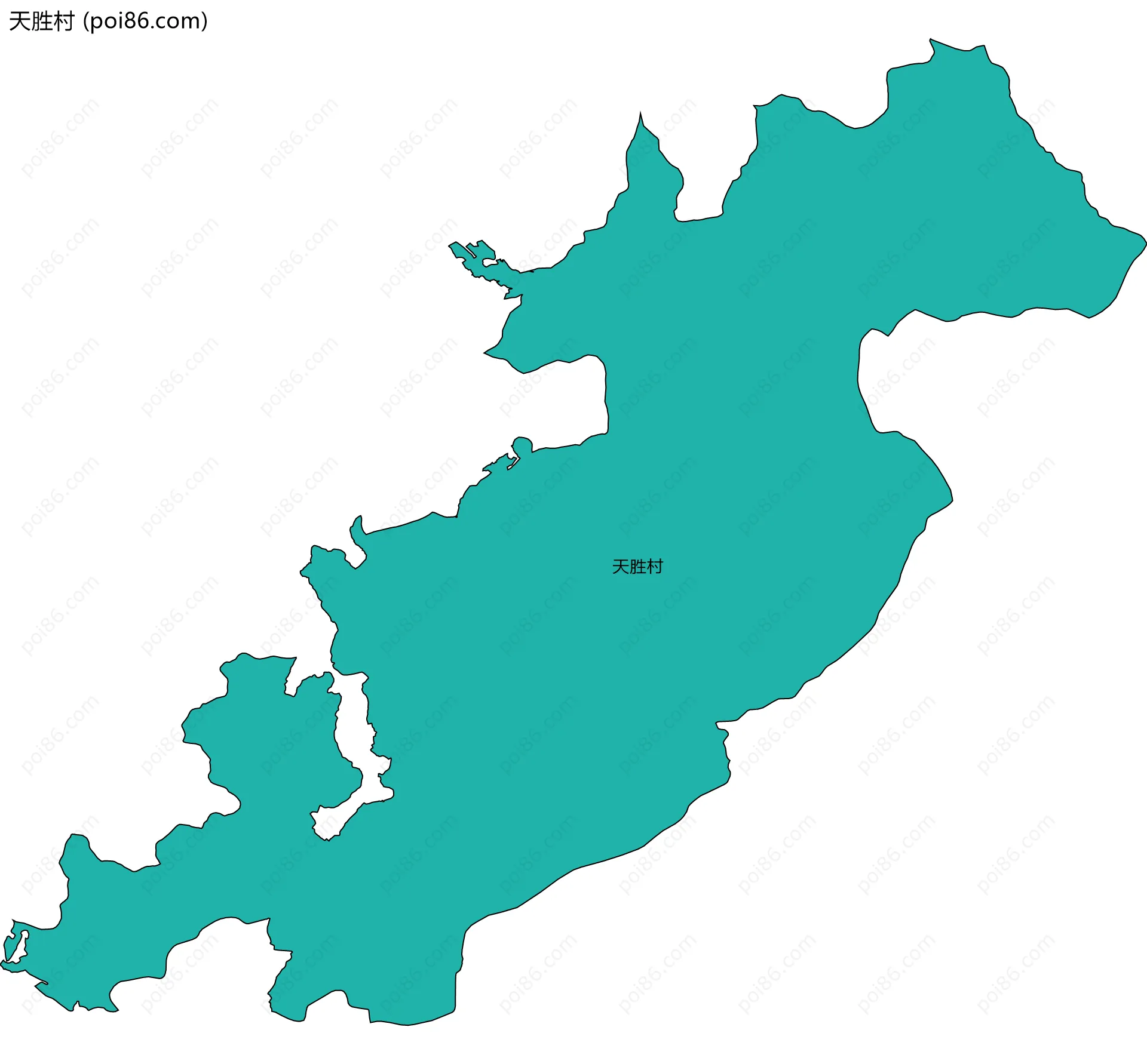 天胜村边界地图