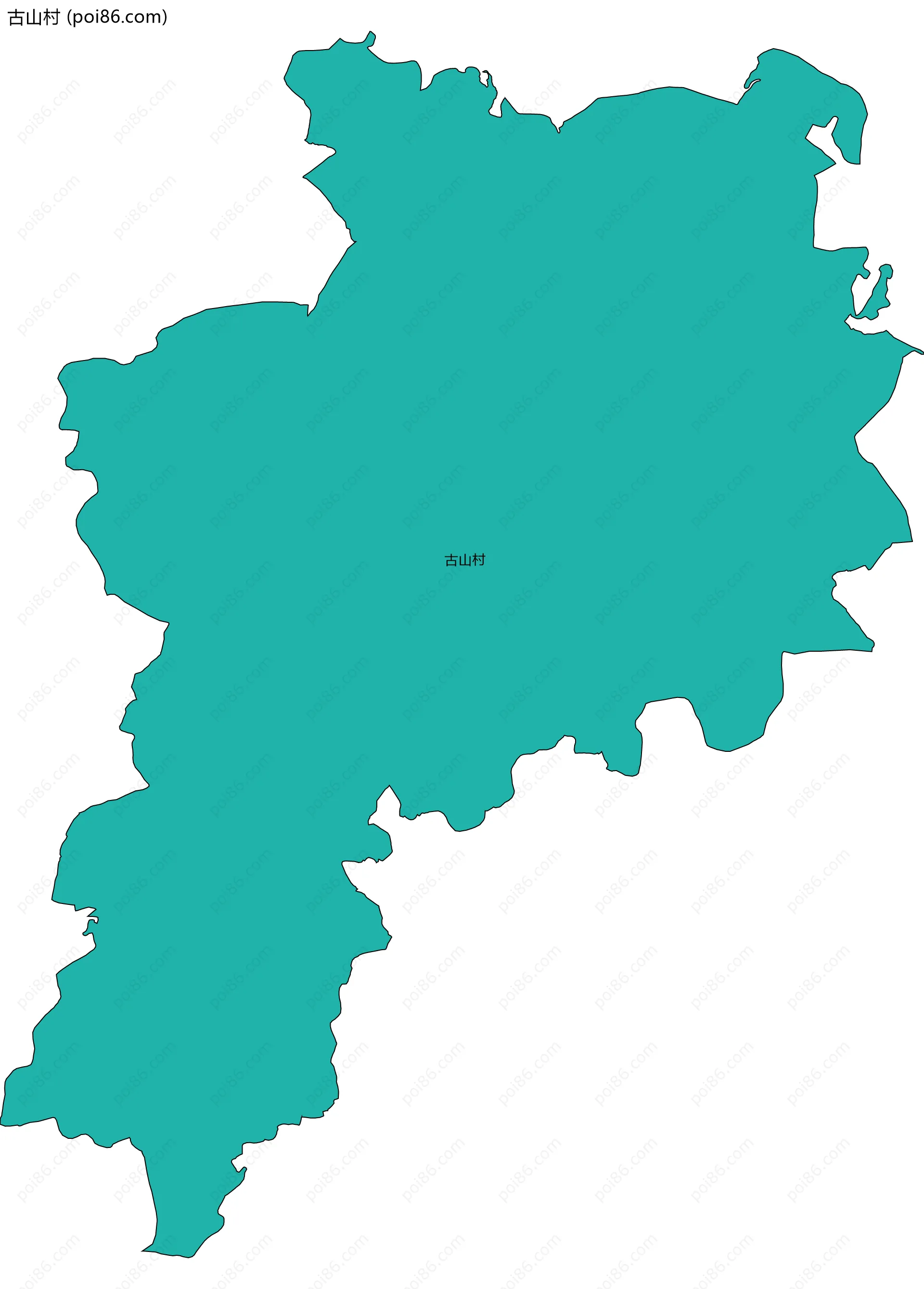 古山村边界地图