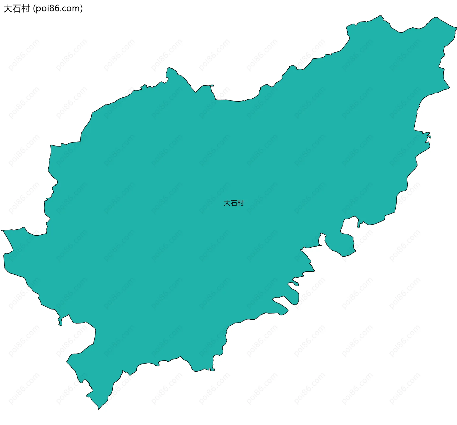 大石村边界地图