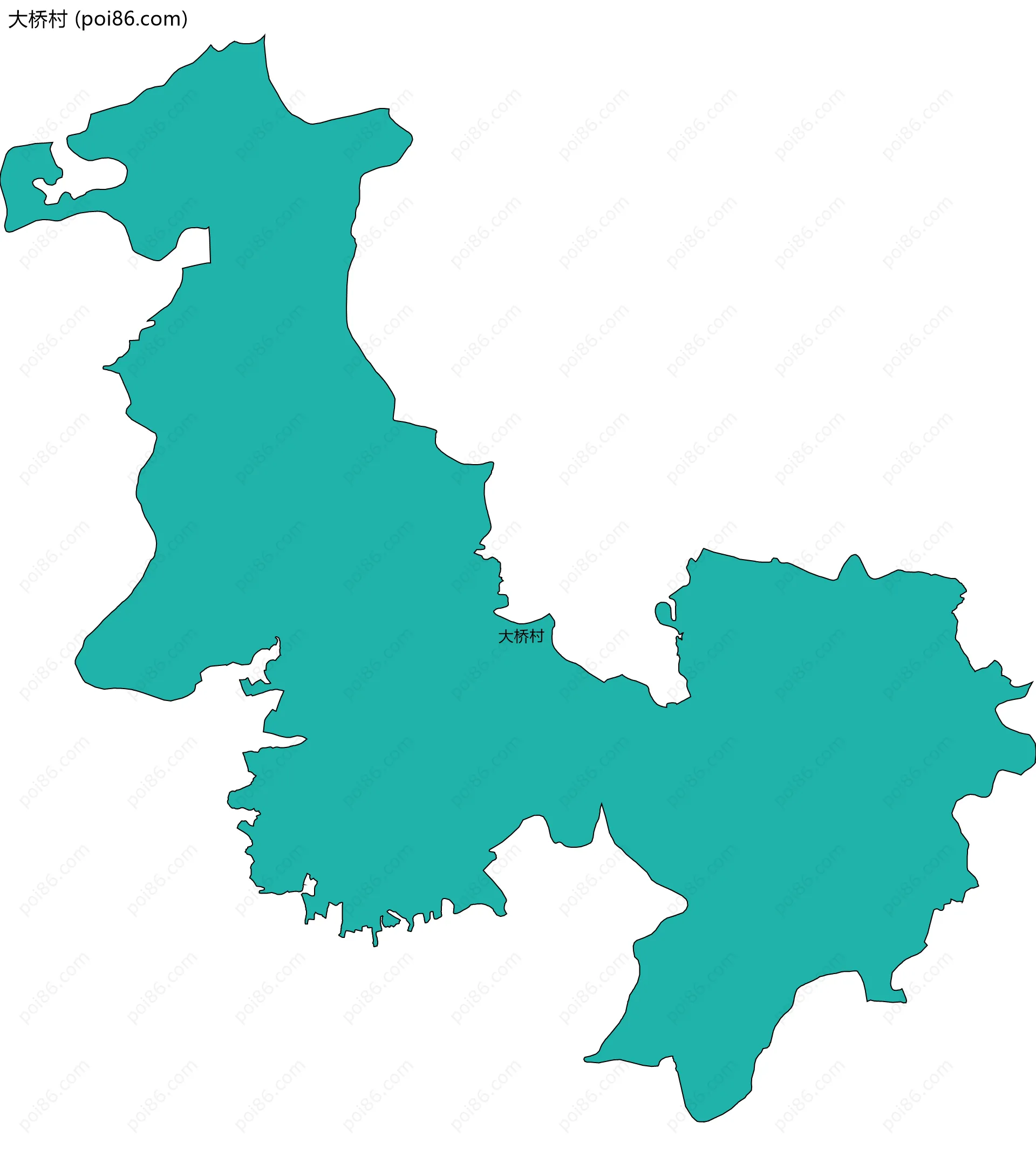 大桥村边界地图