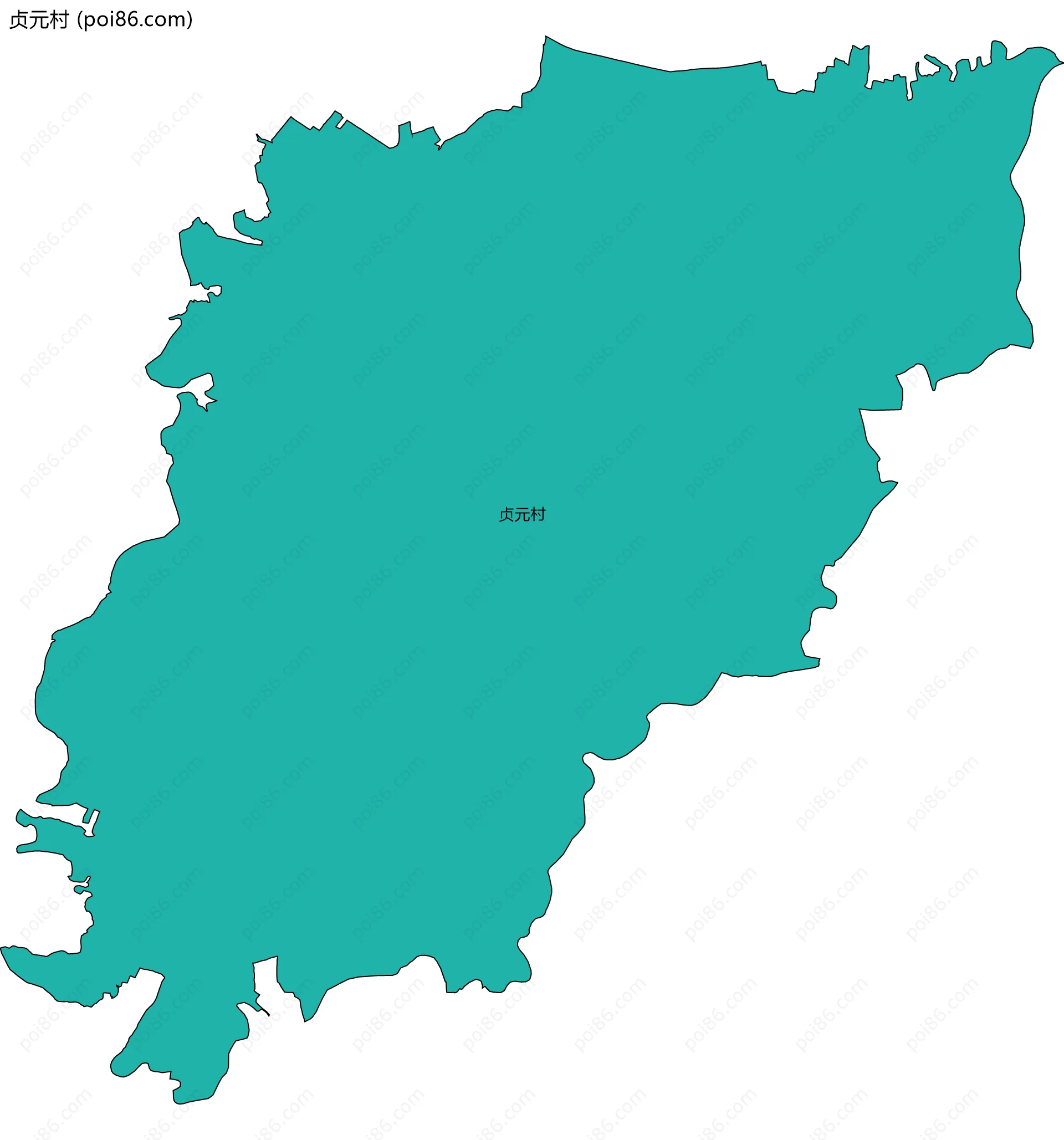 贞元村边界地图