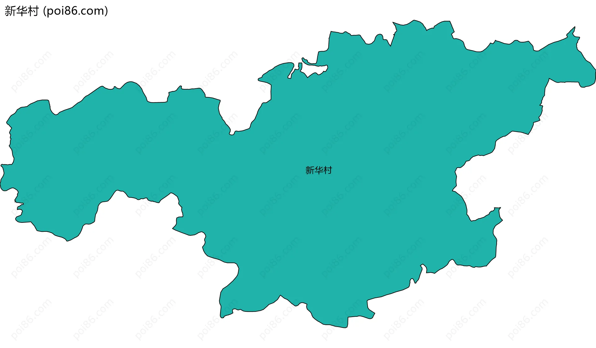 新华村边界地图