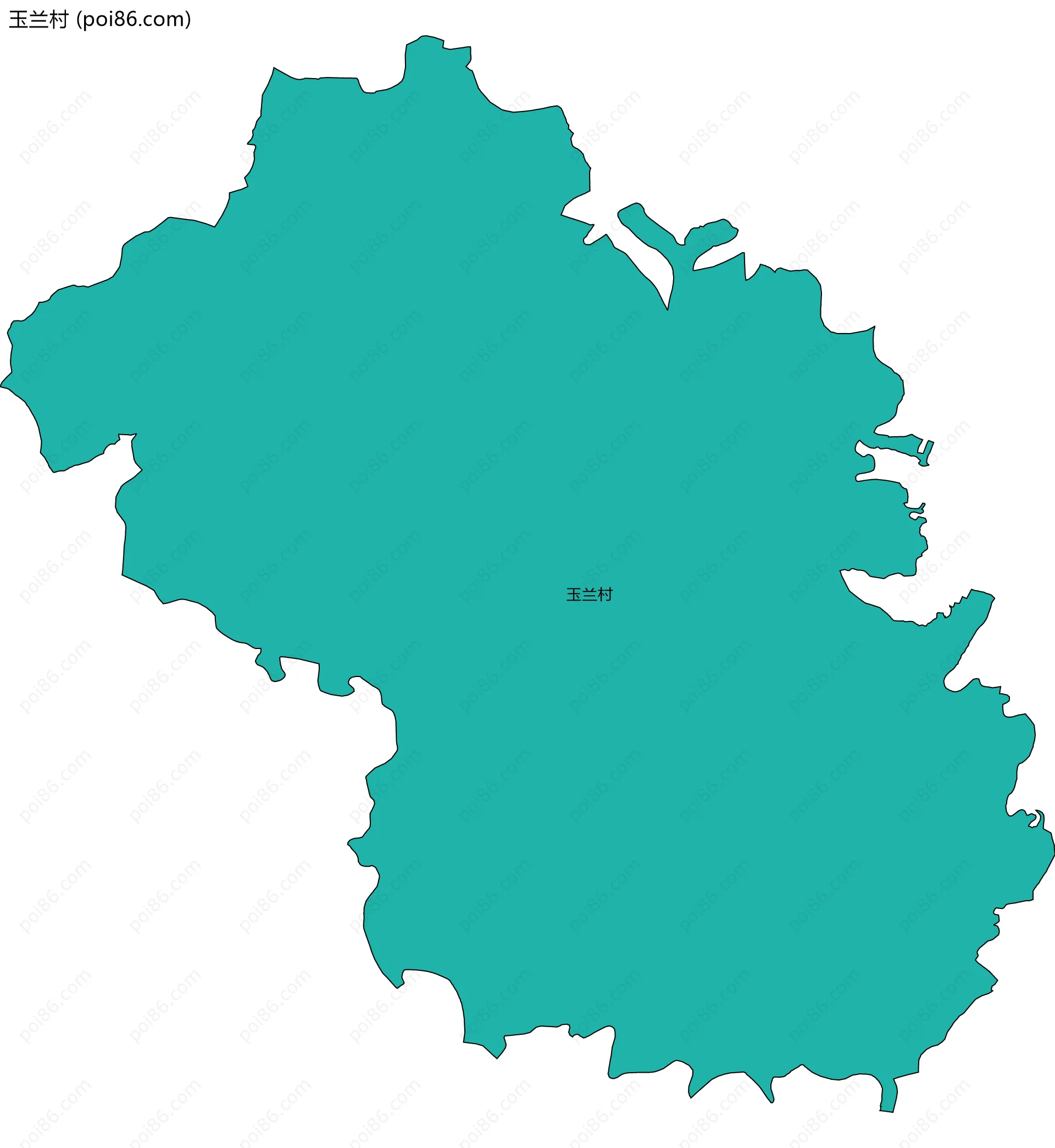 玉兰村边界地图