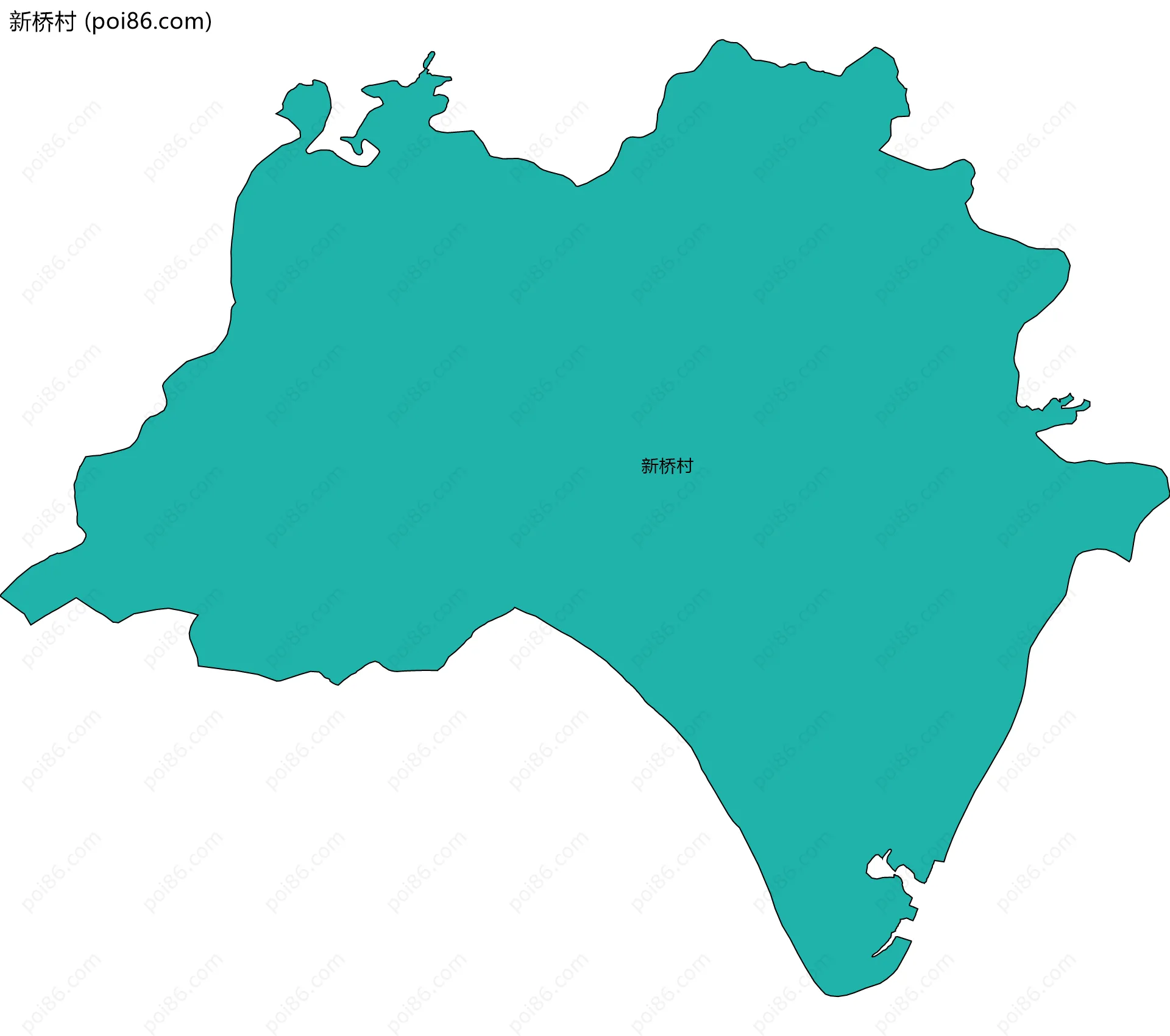 新桥村边界地图