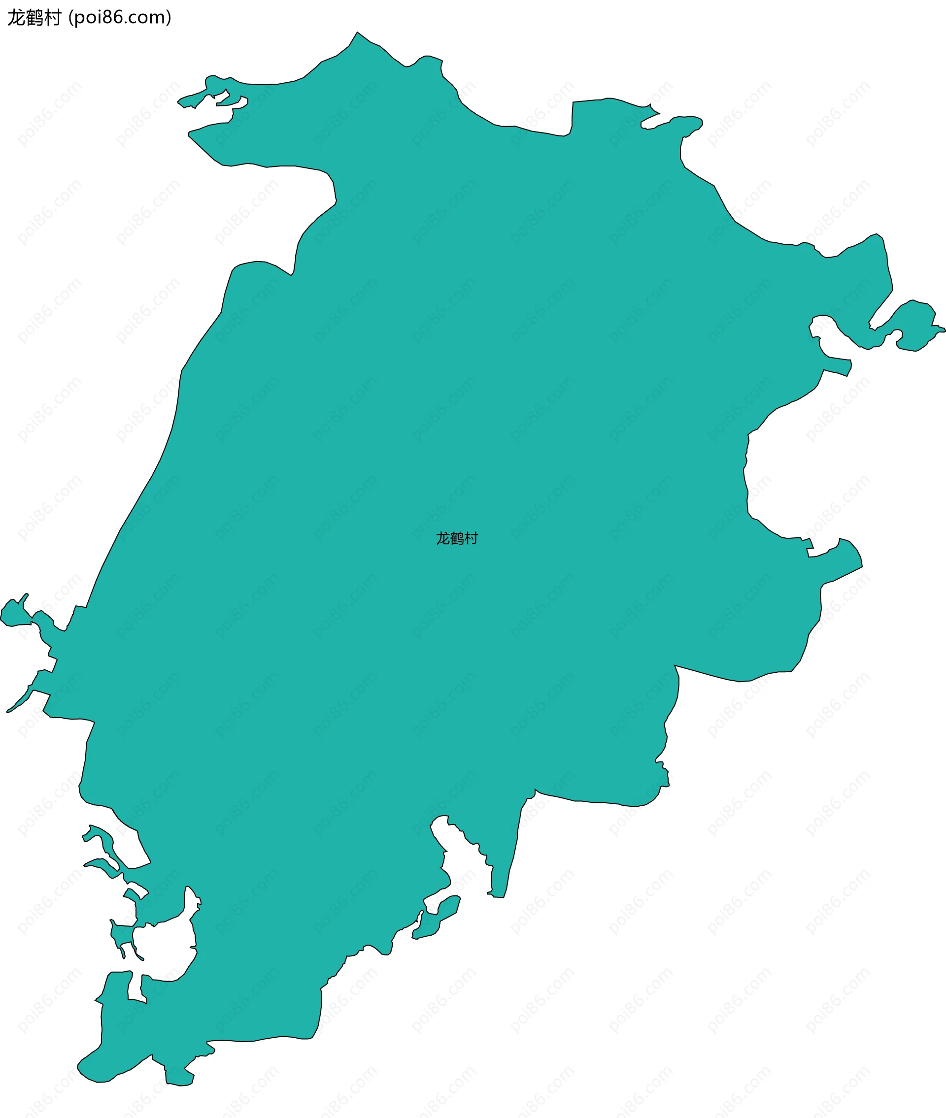 龙鹤村边界地图