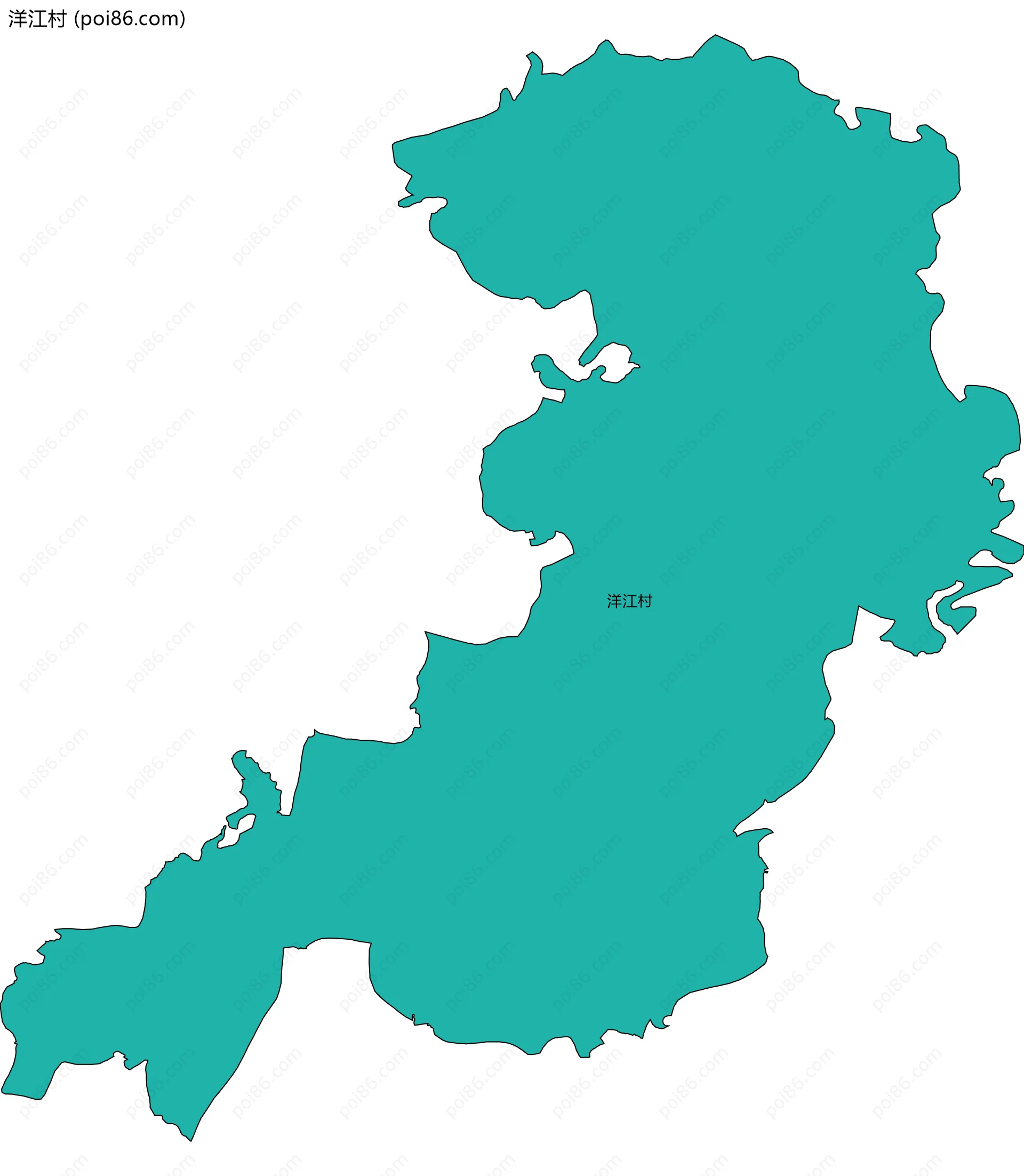 洋江村边界地图