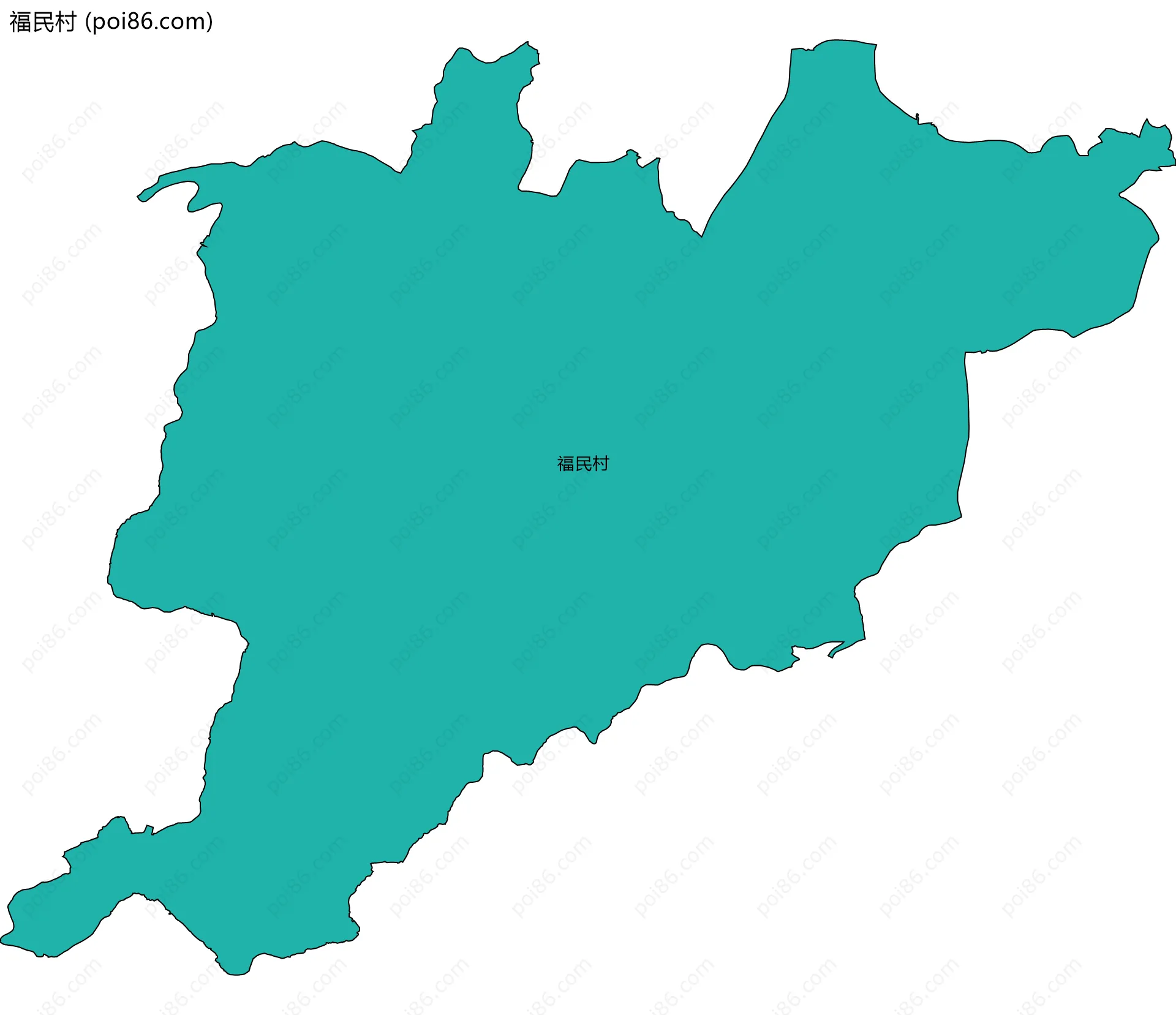 福民村边界地图