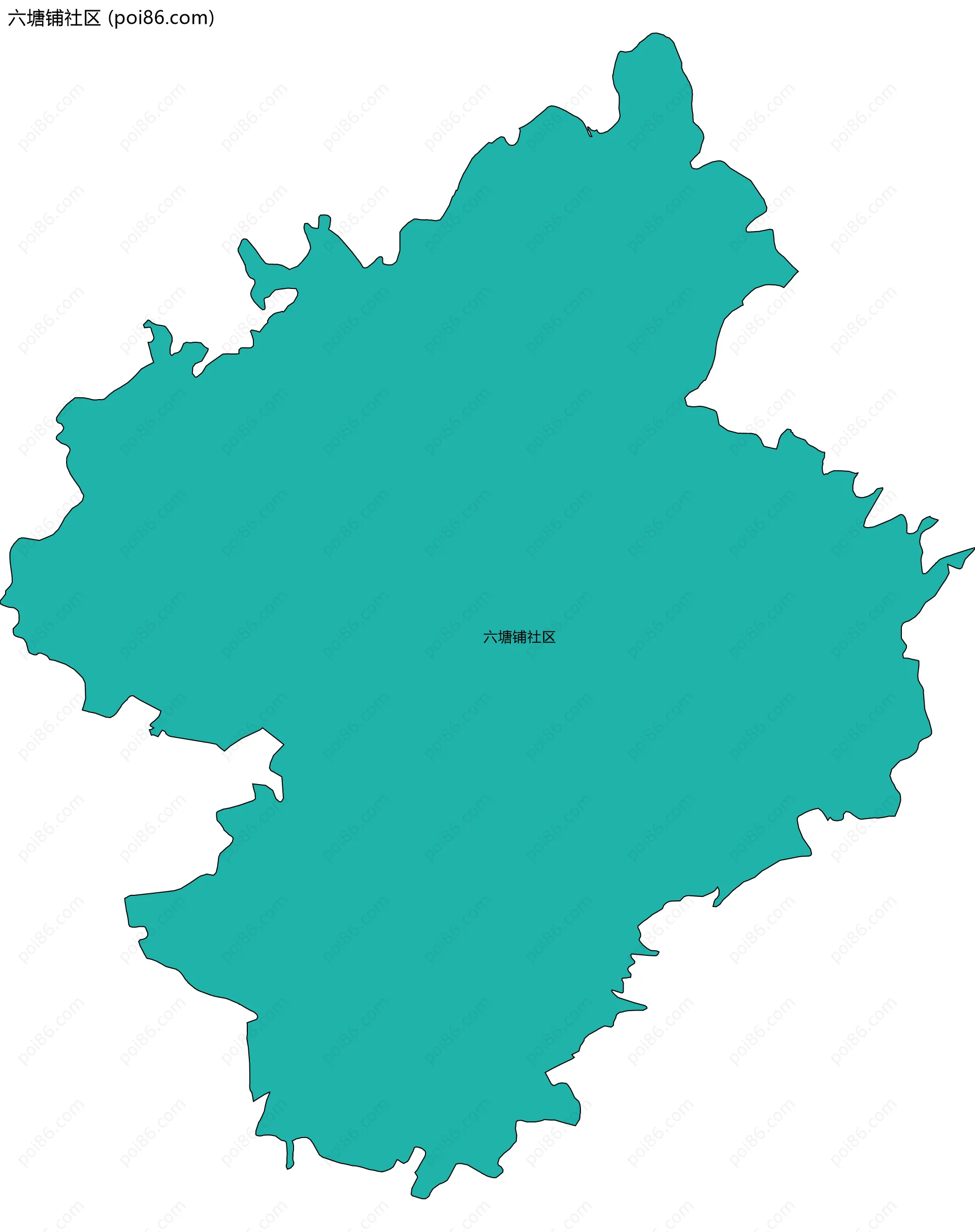六塘铺社区边界地图