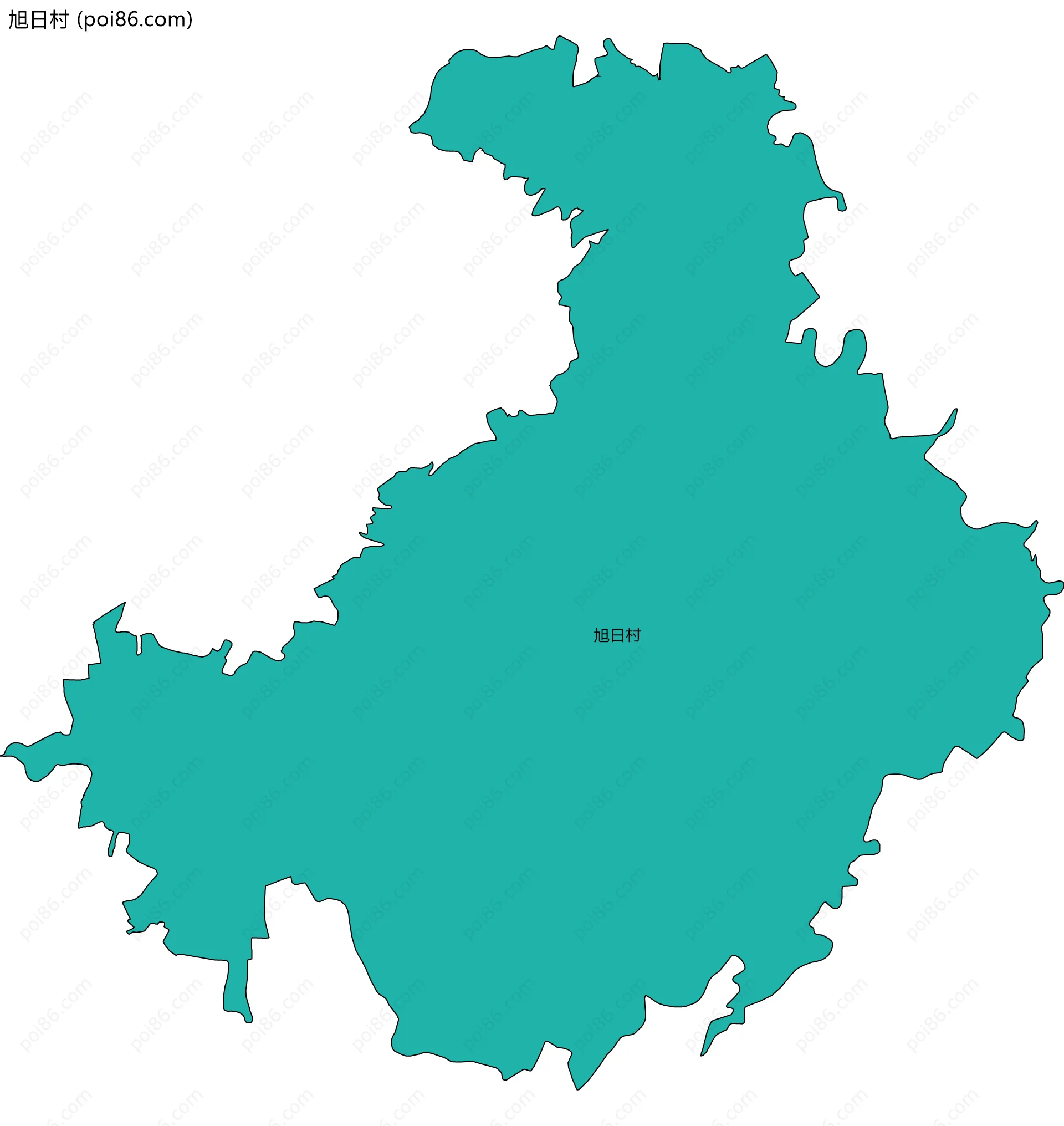 旭日村边界地图