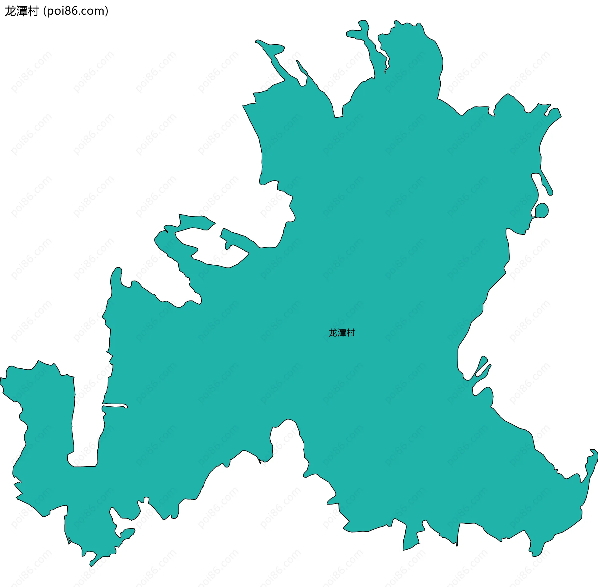 龙潭村边界地图