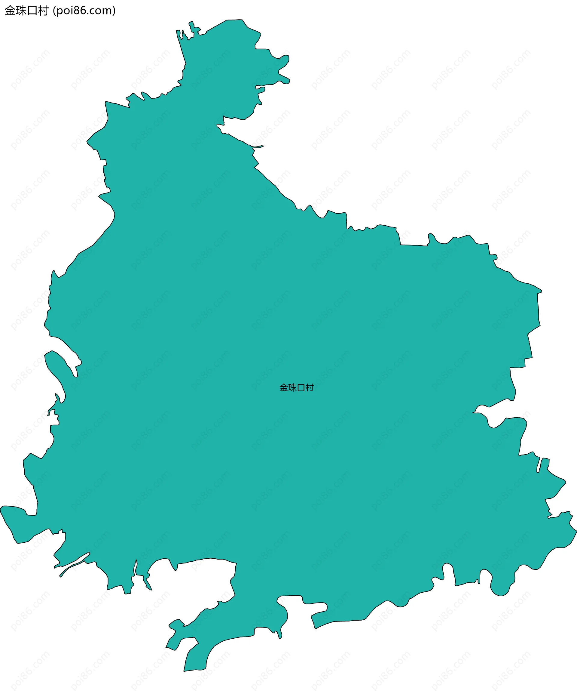 金珠口村边界地图