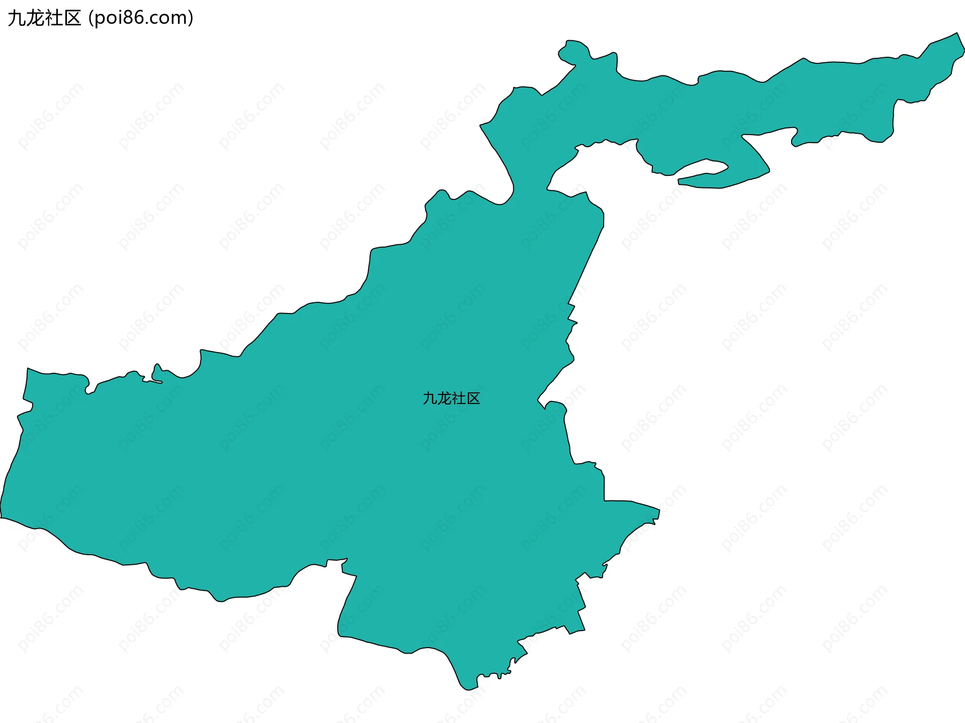 九龙社区边界地图