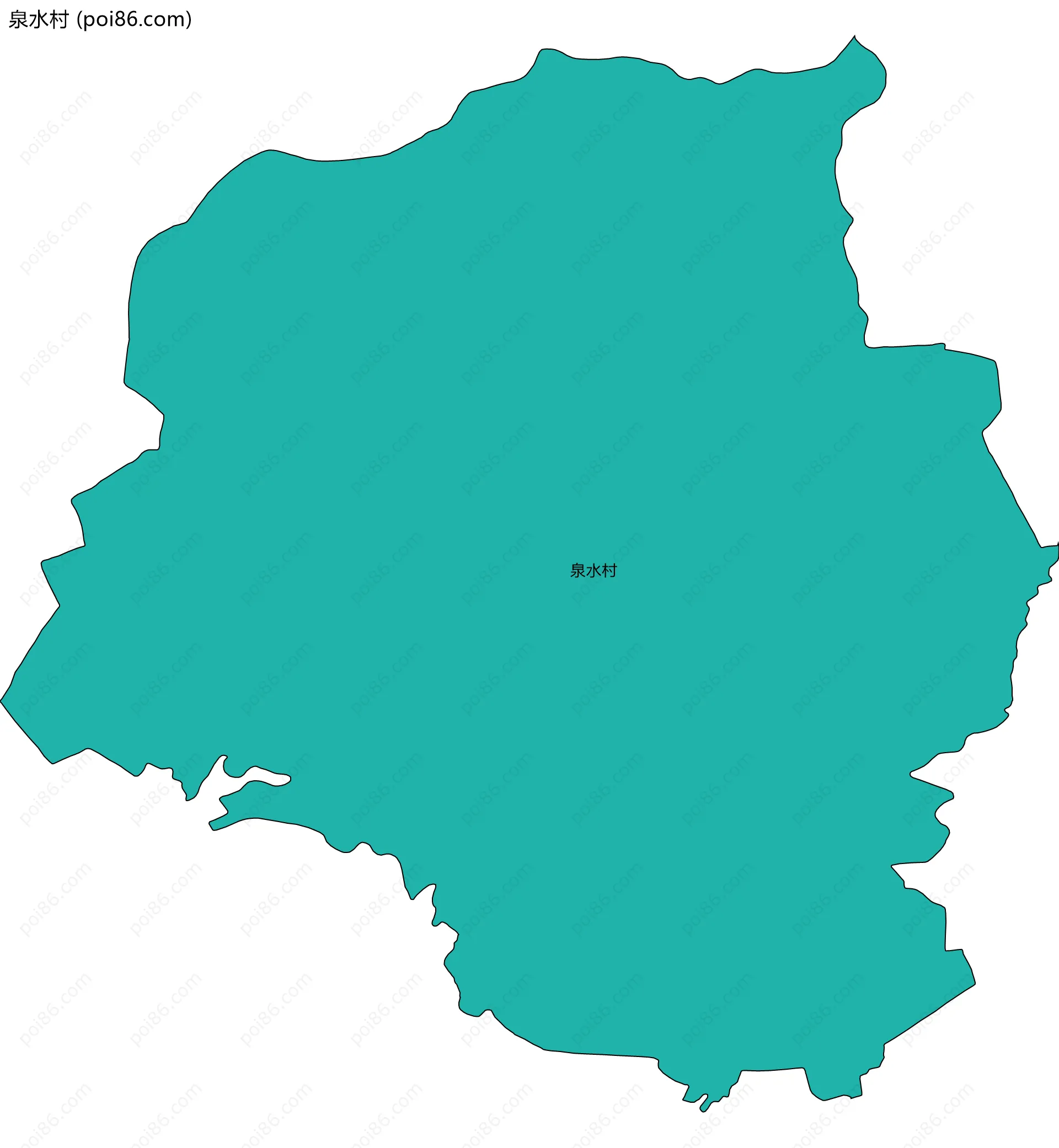 泉水村边界地图