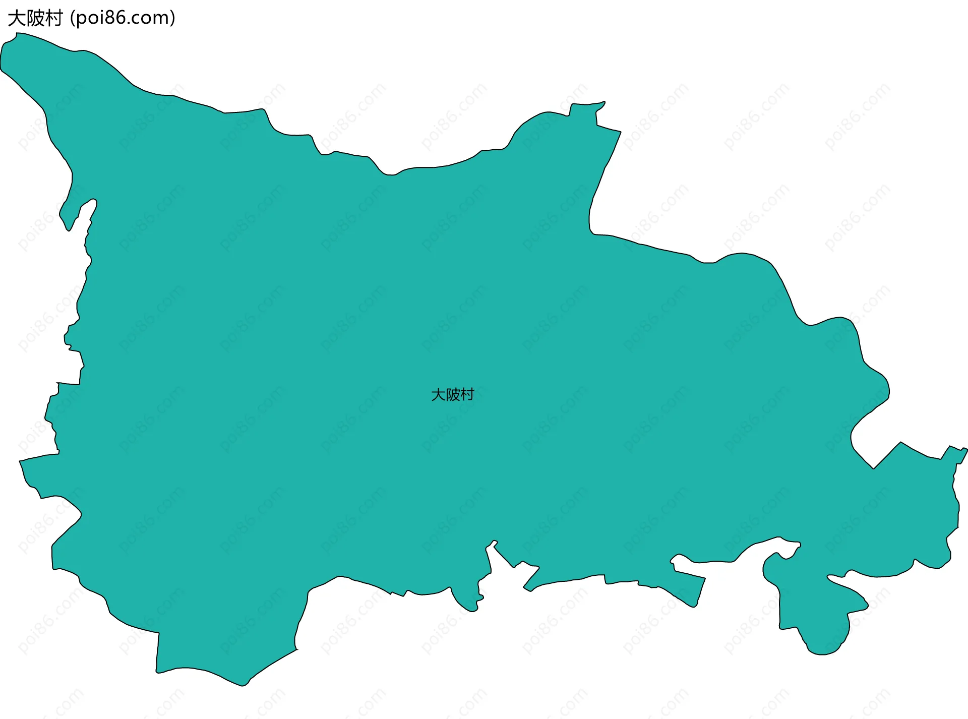 大陂村边界地图