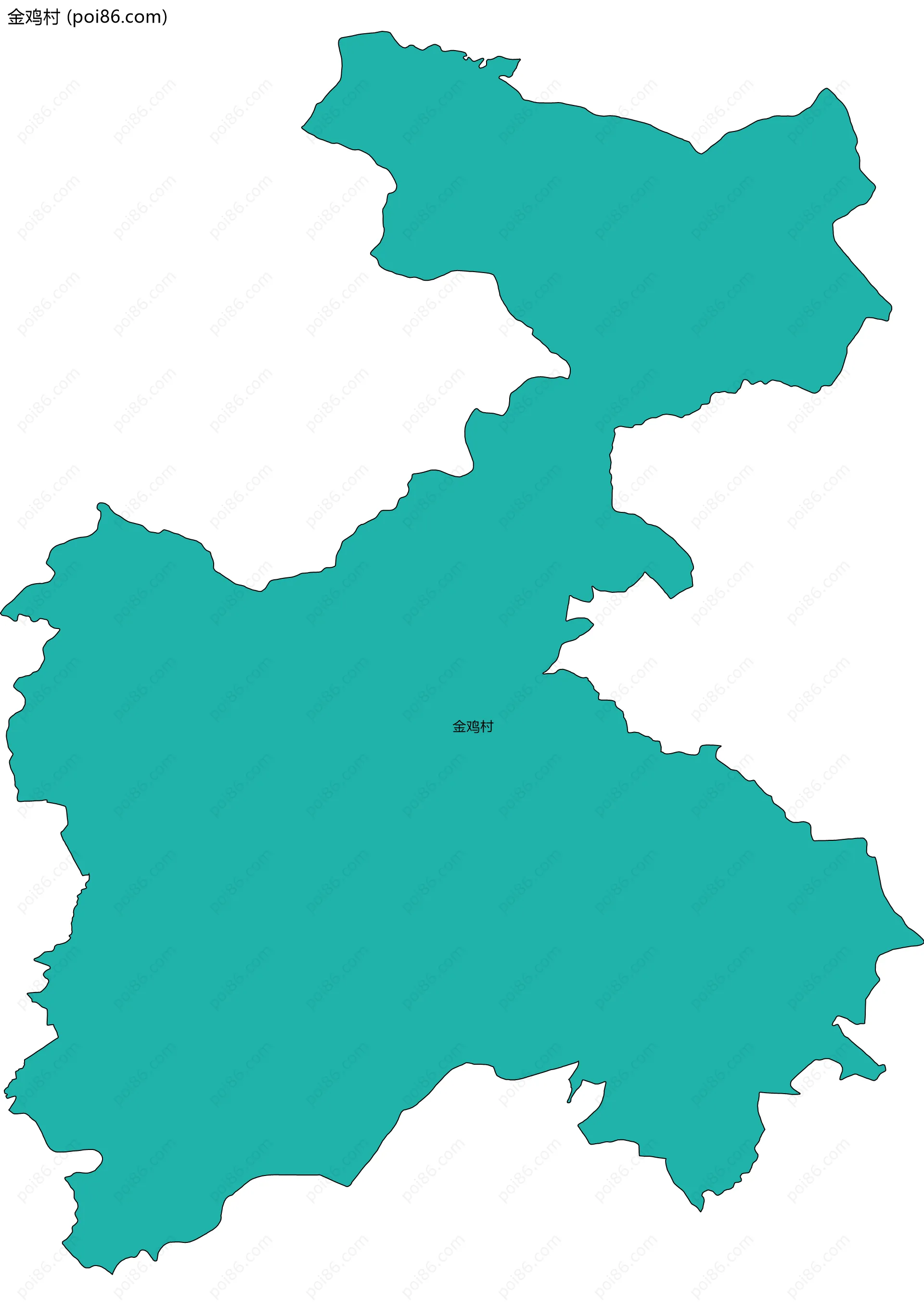 金鸡村边界地图