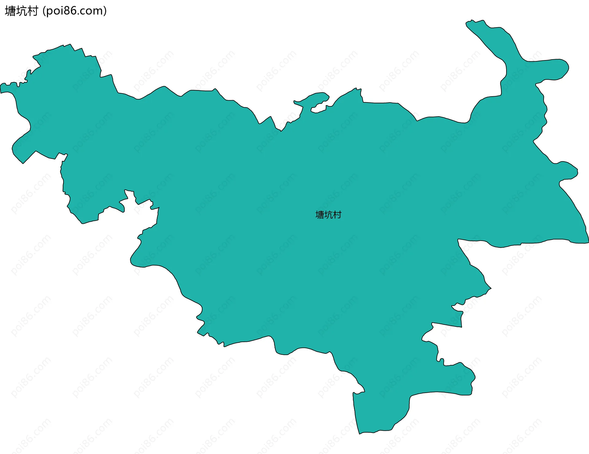 塘坑村边界地图