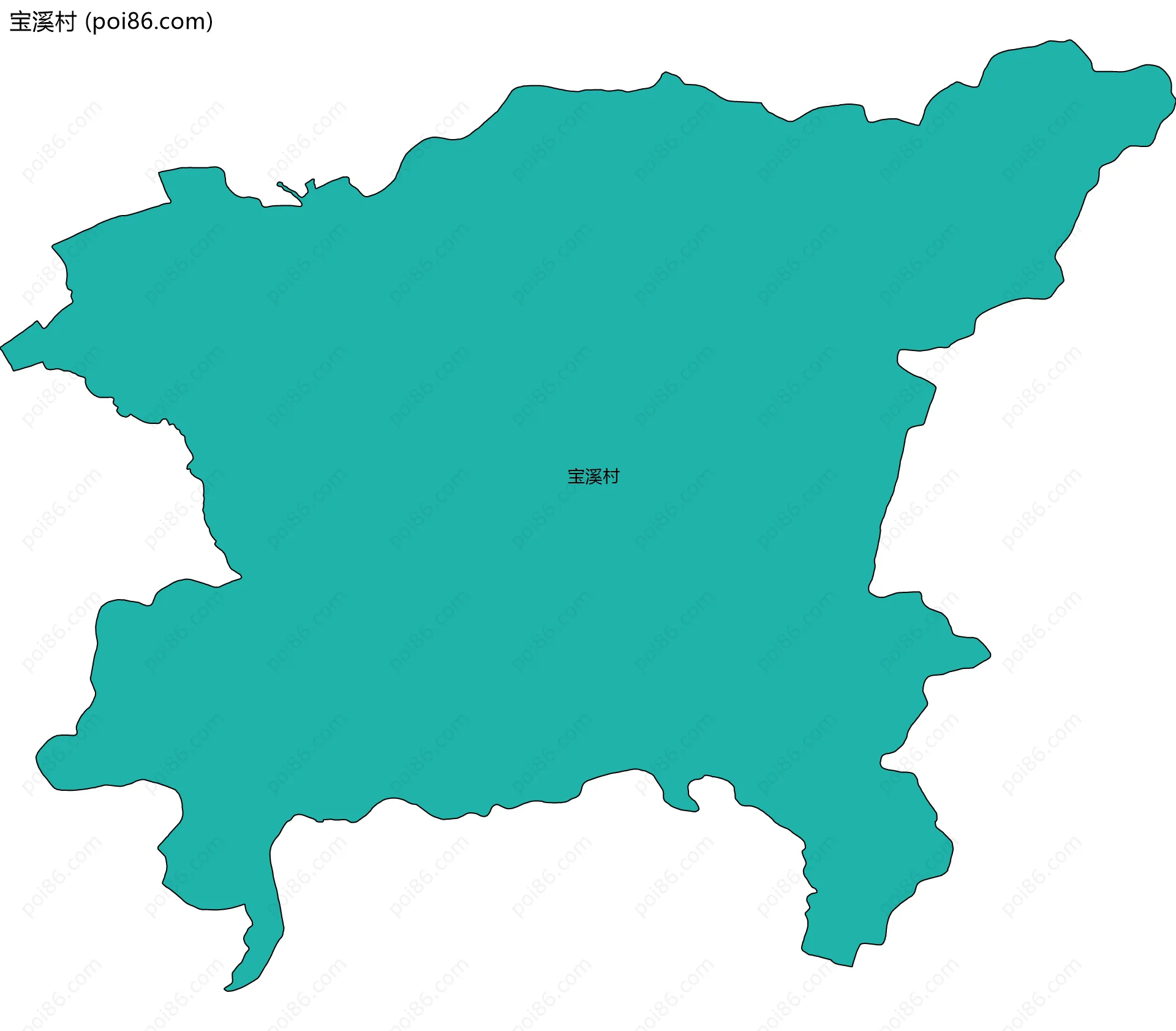 宝溪村边界地图