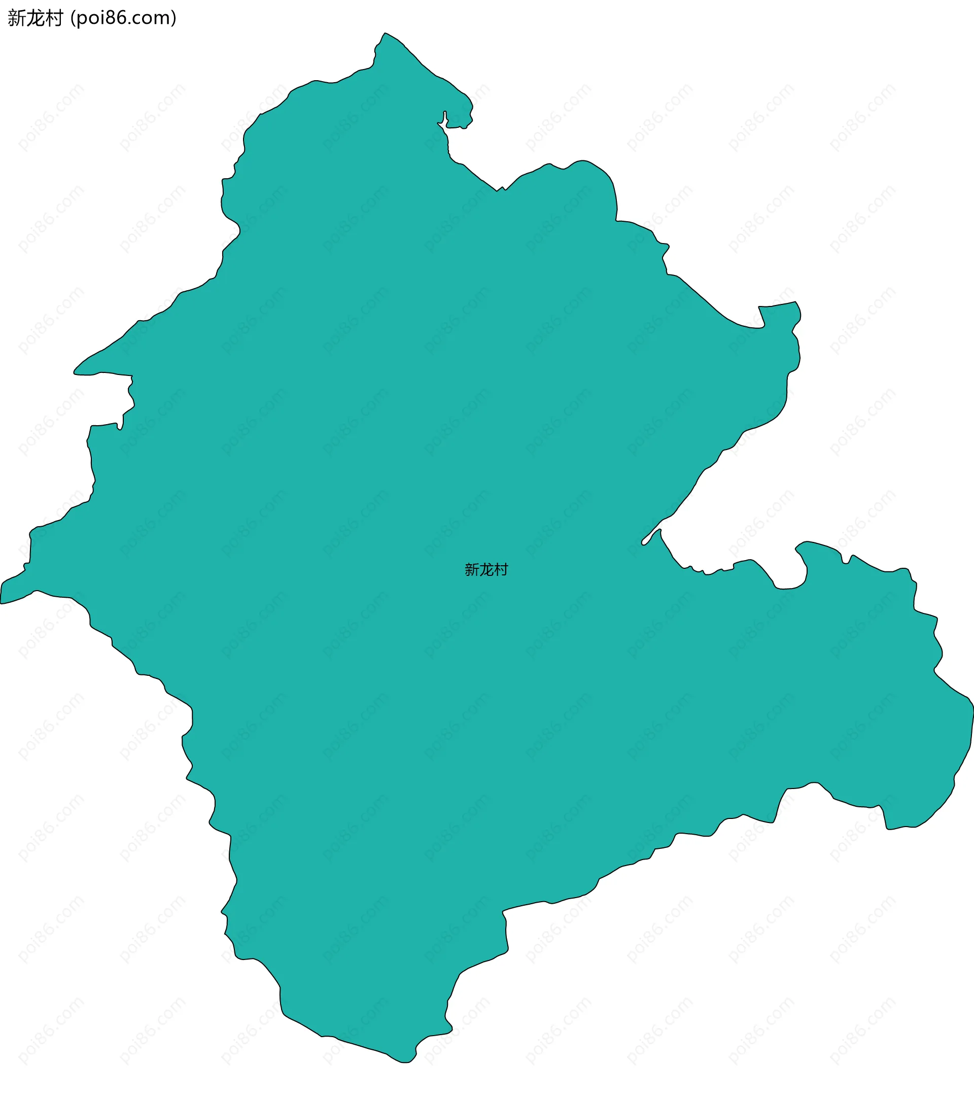 新龙村边界地图