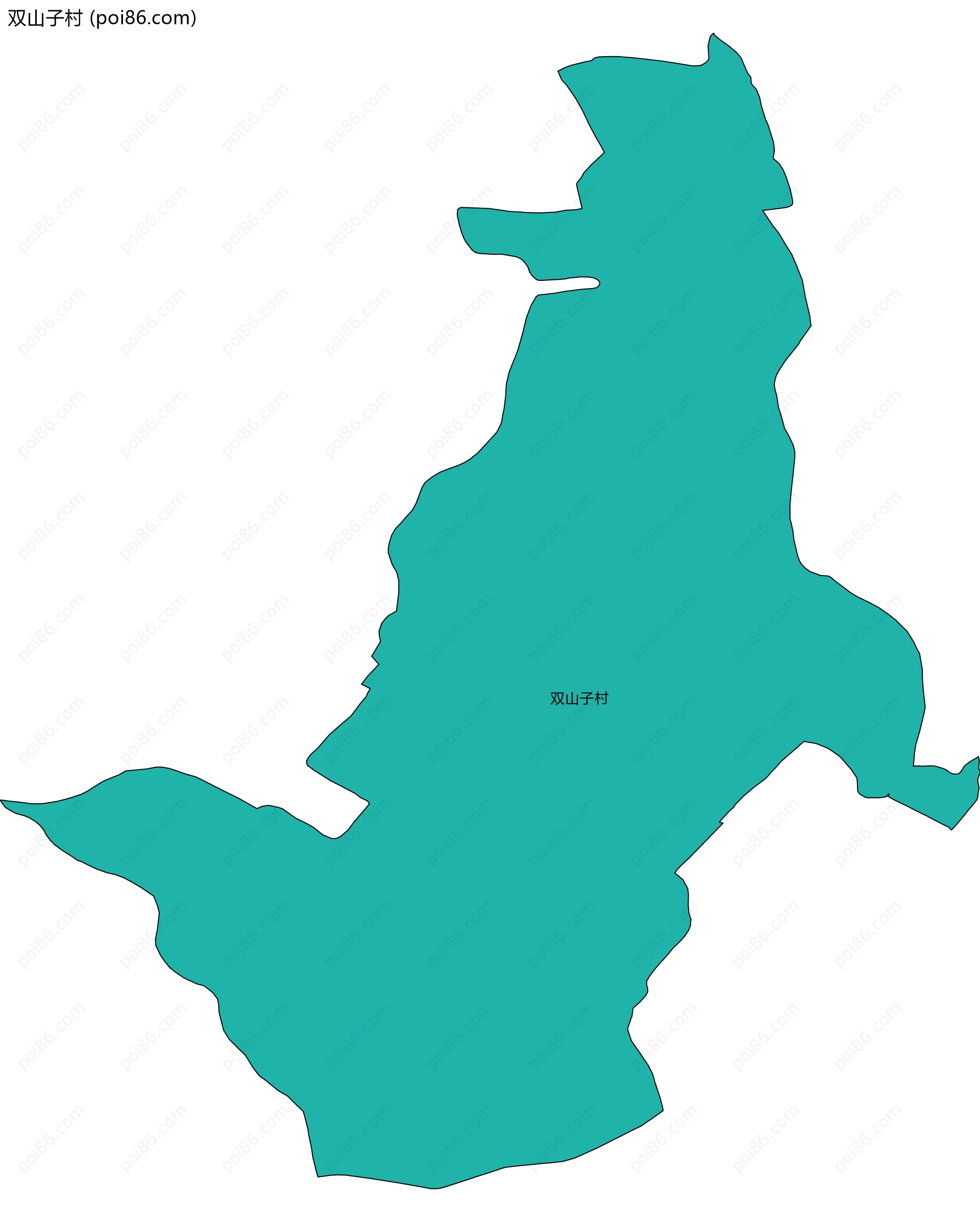 双山子村边界地图