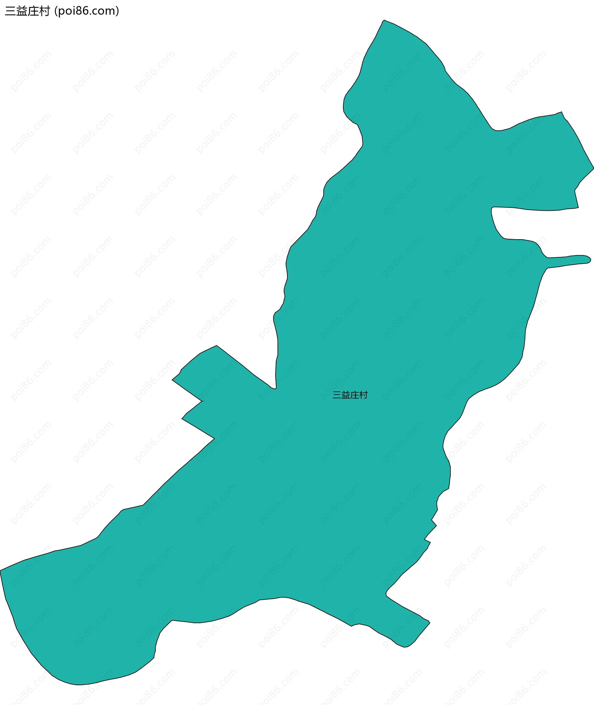 三益庄村边界地图