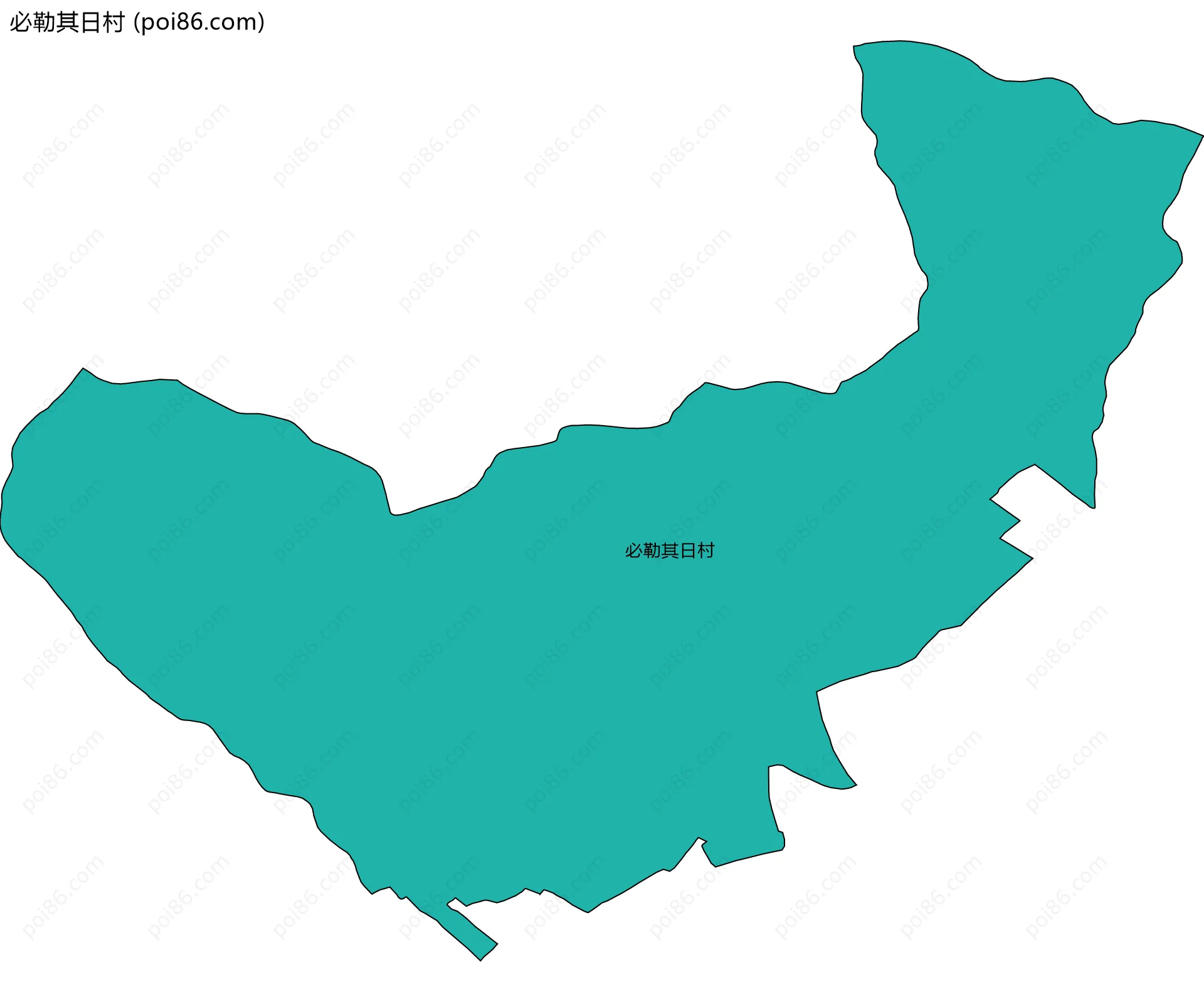 必勒其日村边界地图