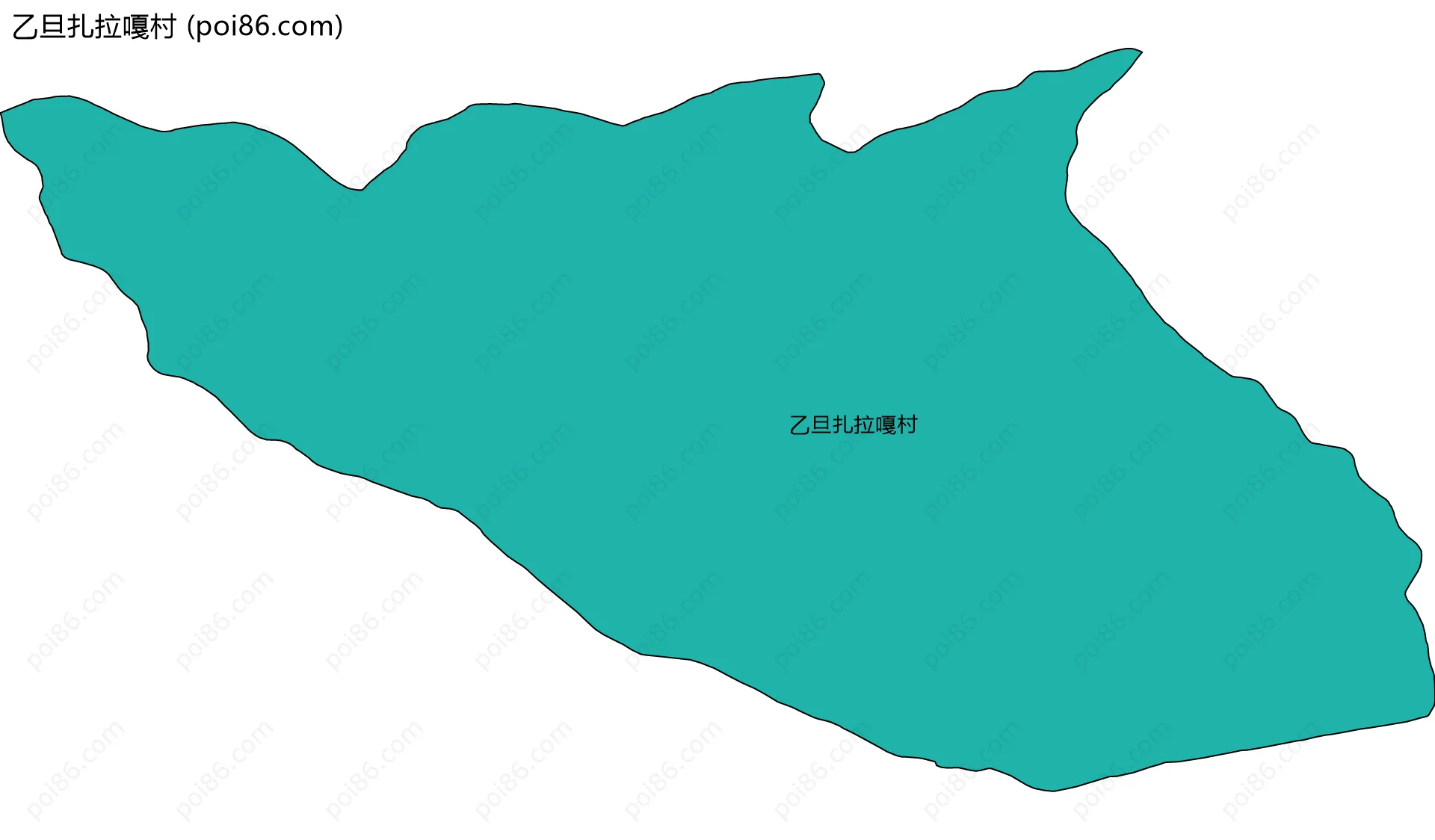 乙旦扎拉嘎村边界地图