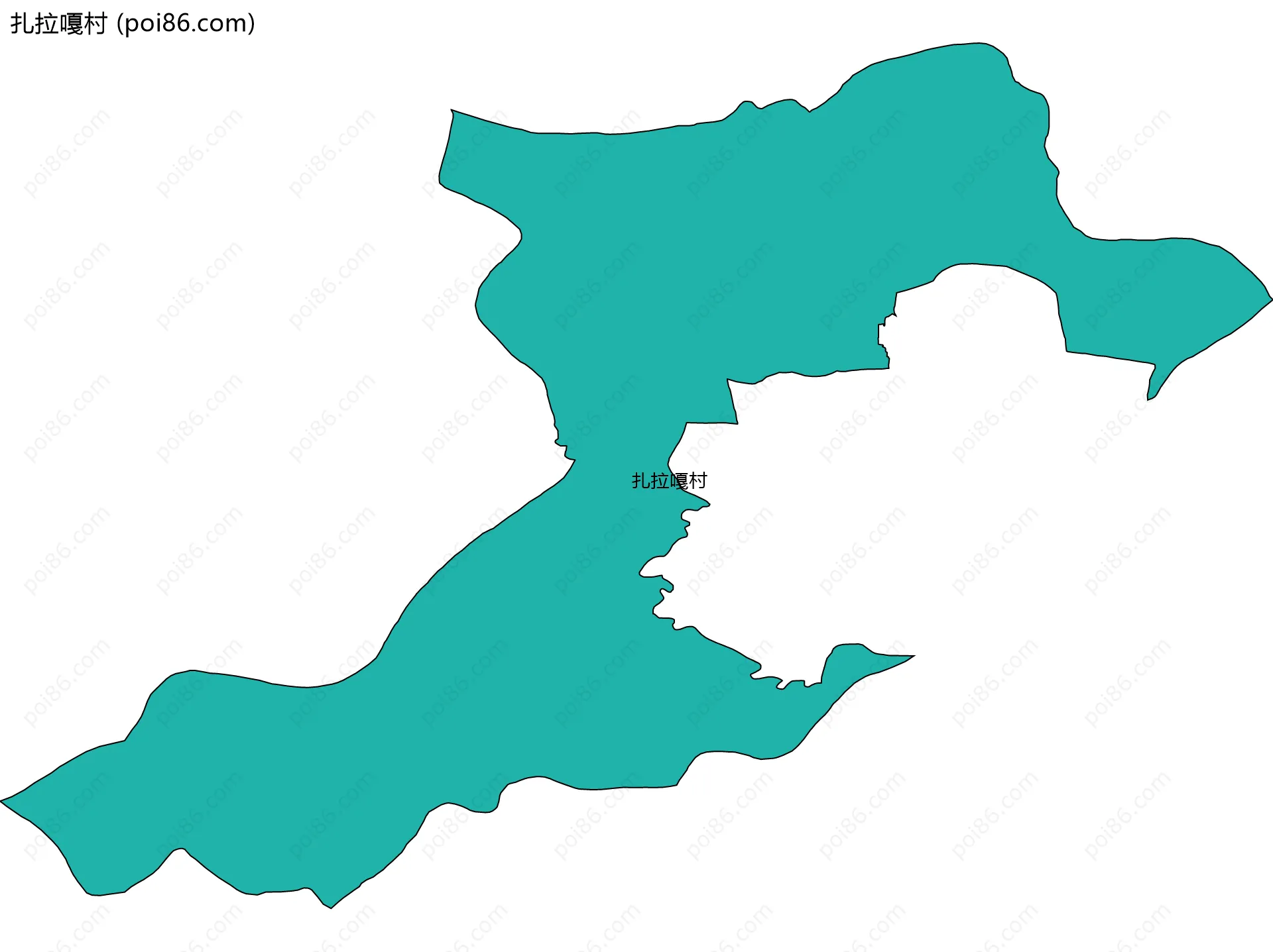 扎拉嘎村边界地图
