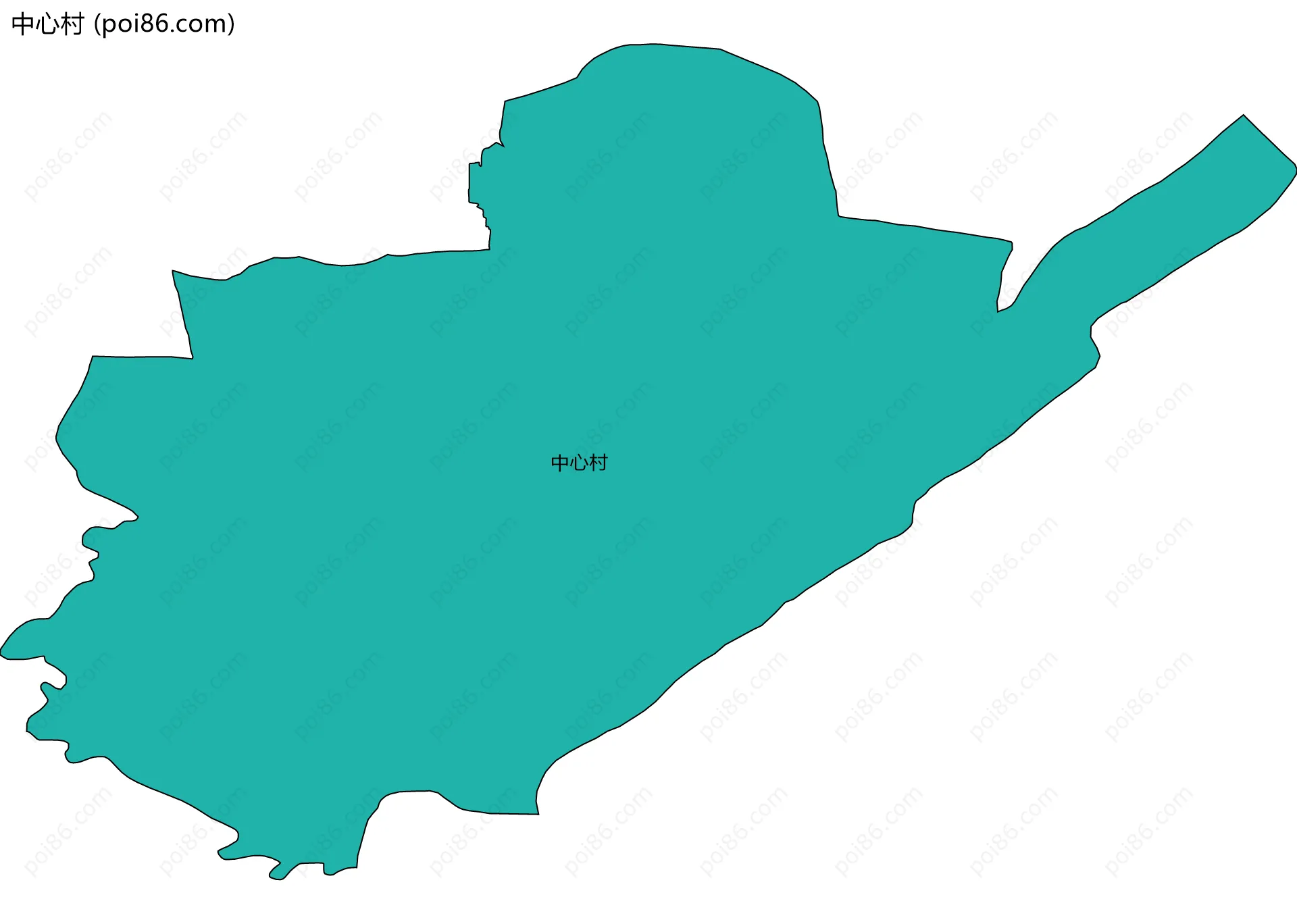中心村边界地图