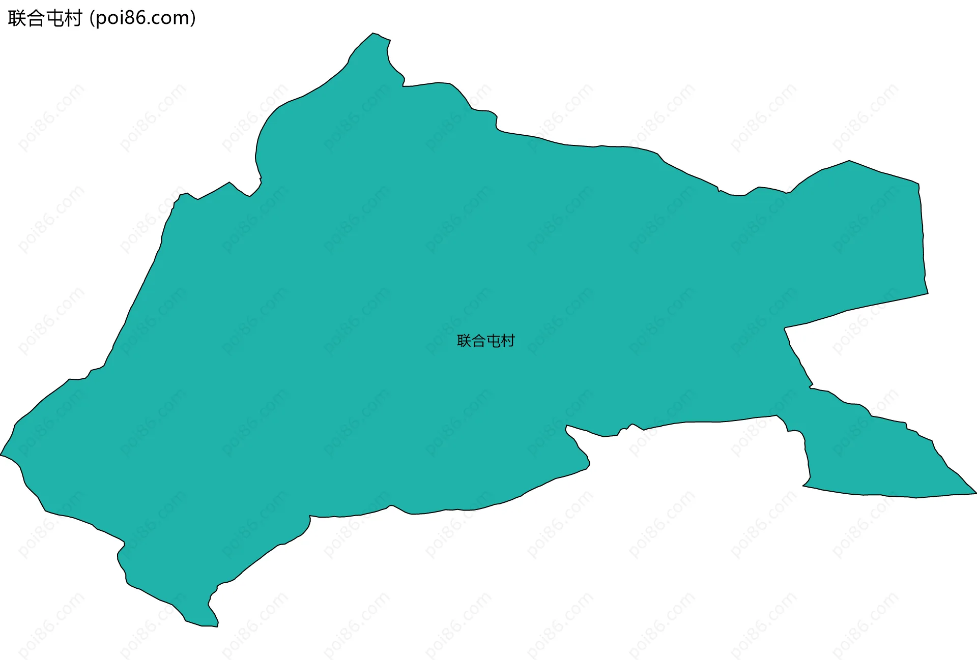 联合屯村边界地图