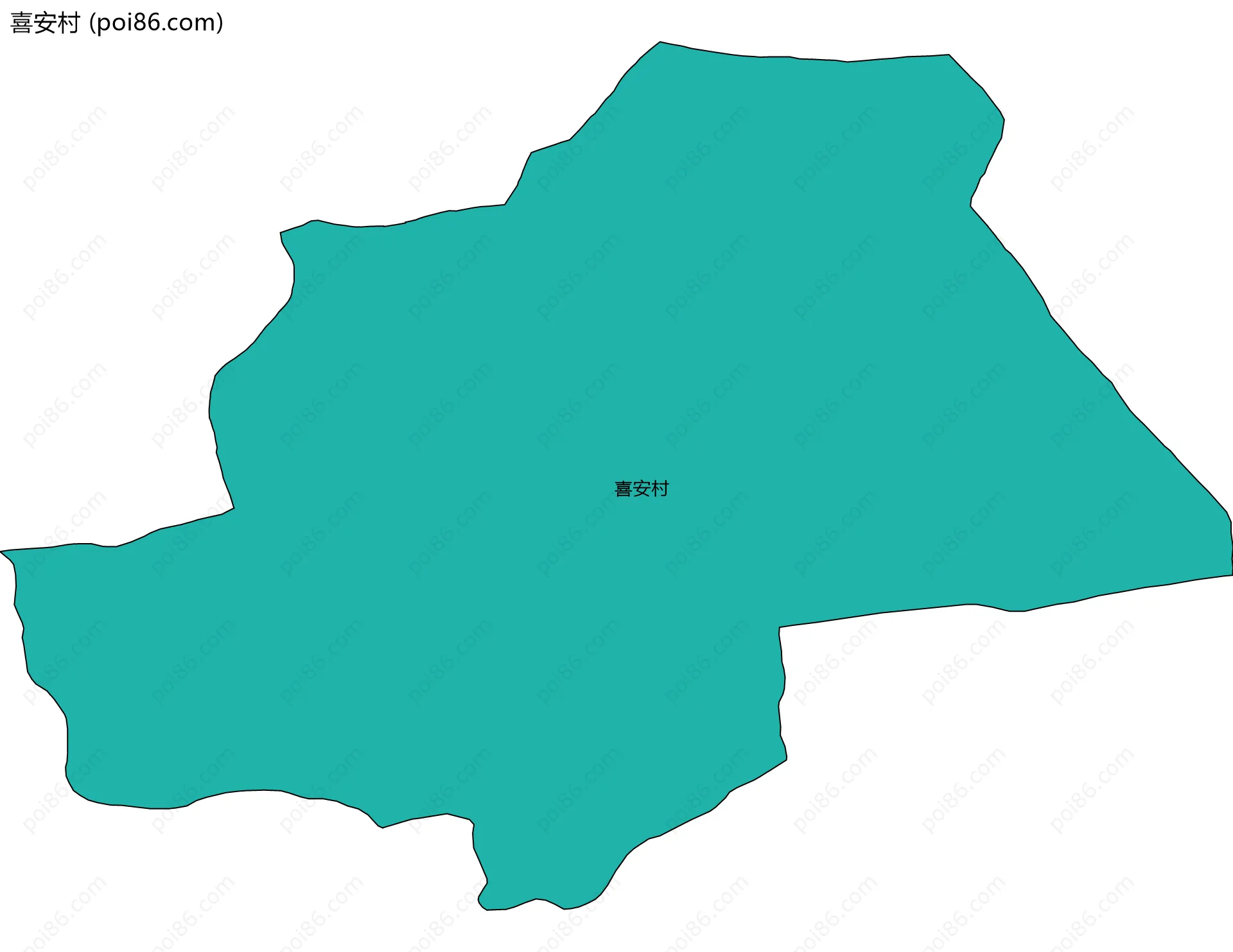 喜安村边界地图