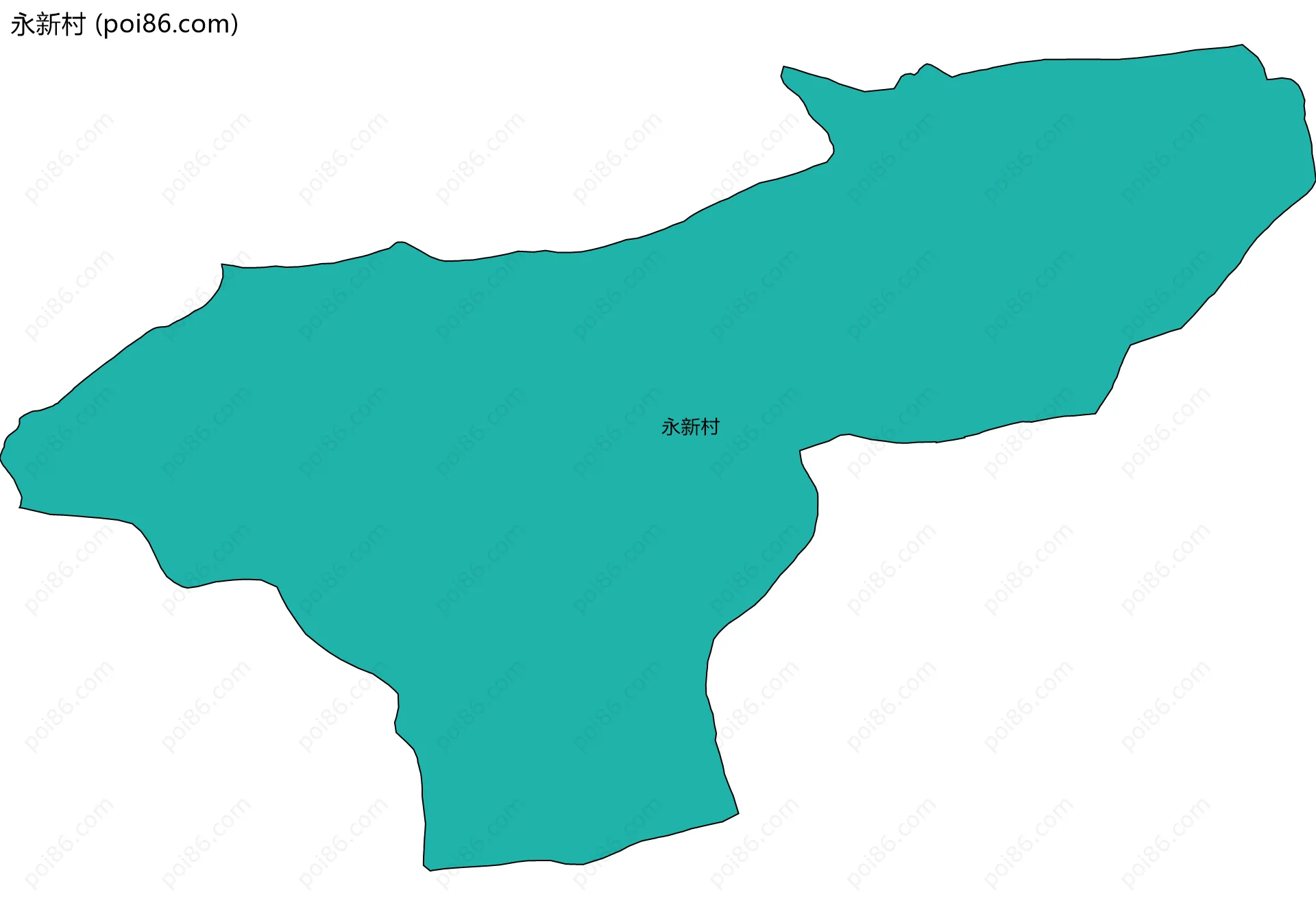 永新村边界地图