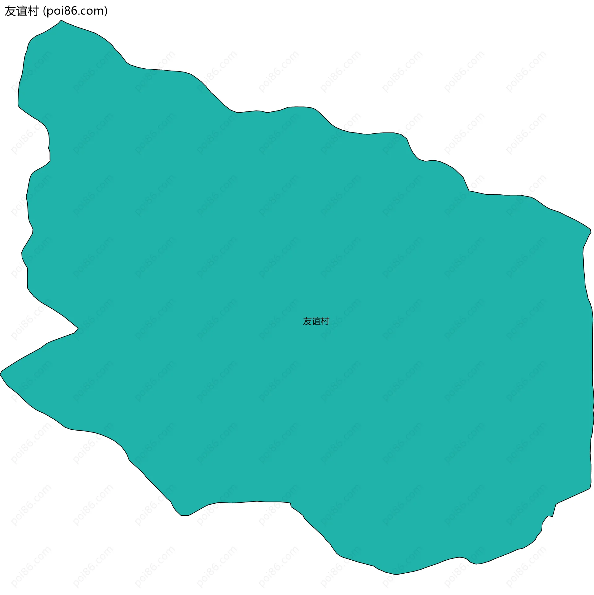友谊村边界地图
