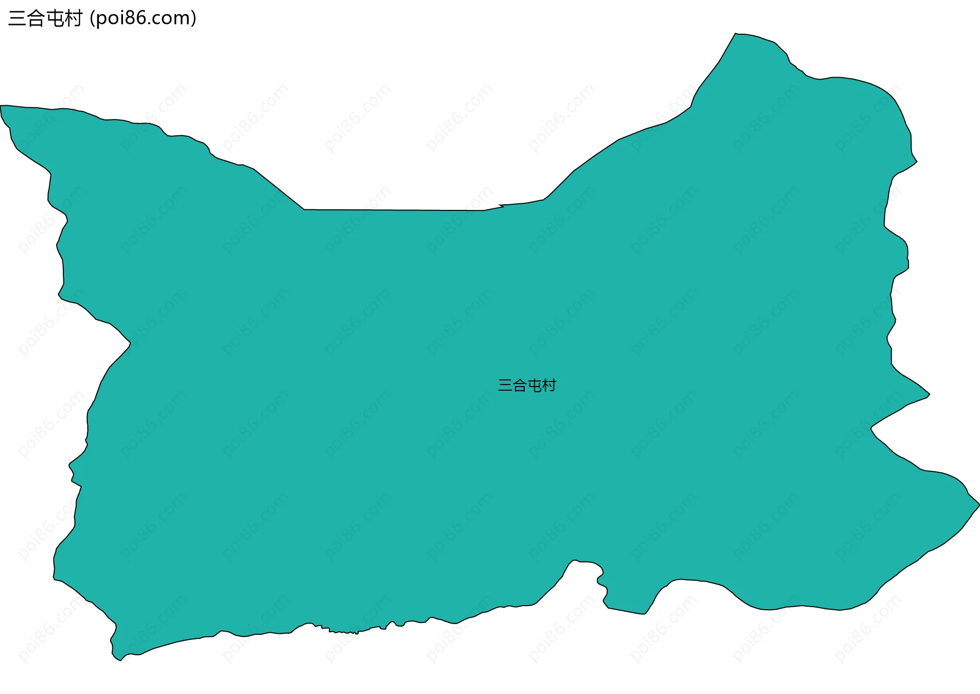三合屯村边界地图