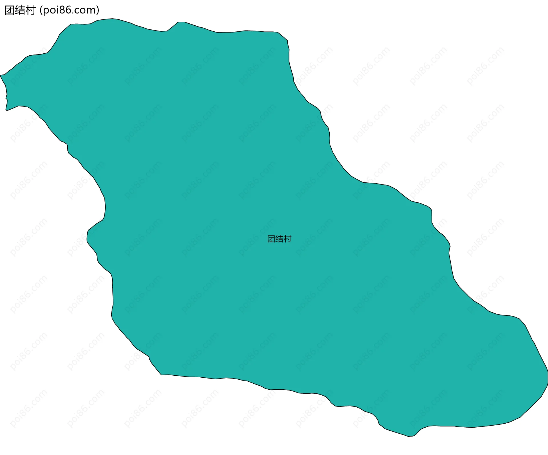 团结村边界地图