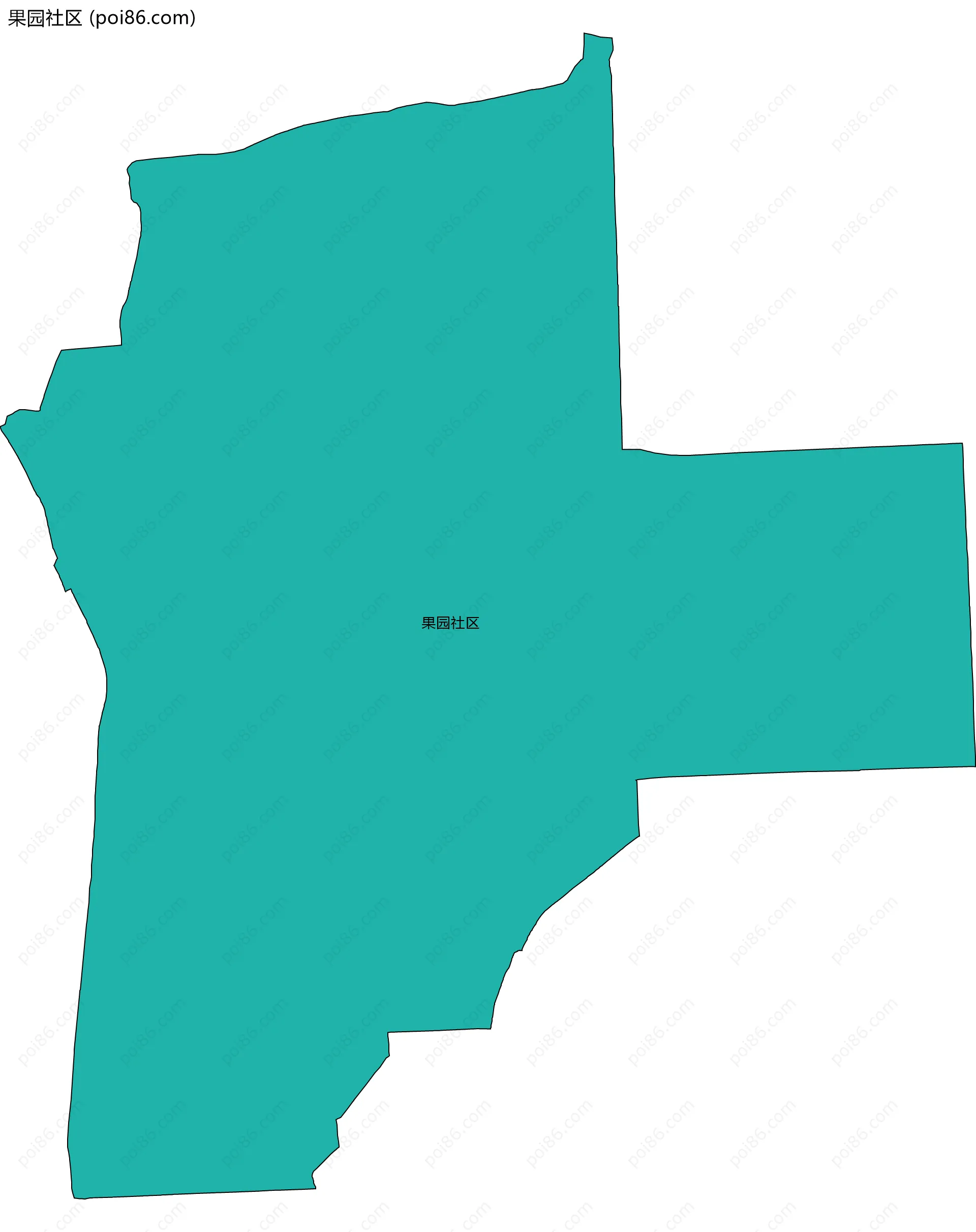 果园社区边界地图