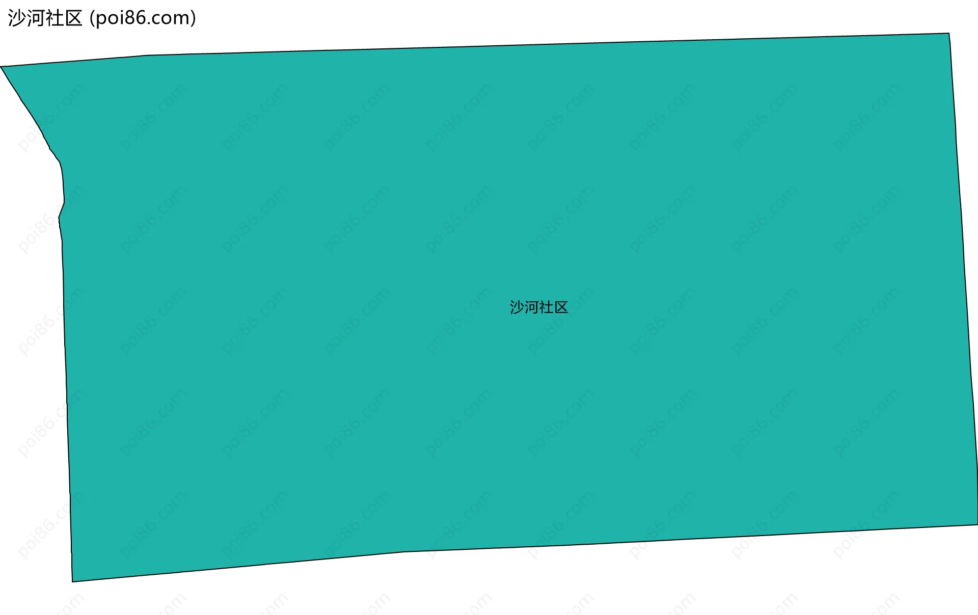 沙河社区边界地图