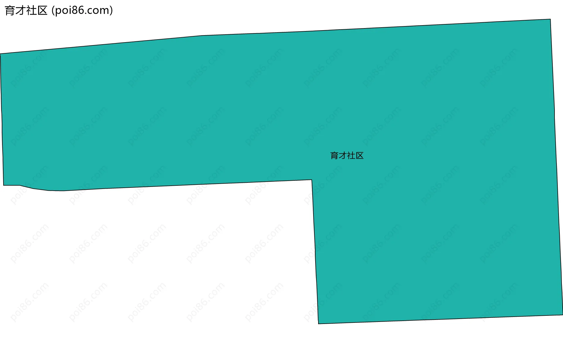 育才社区边界地图