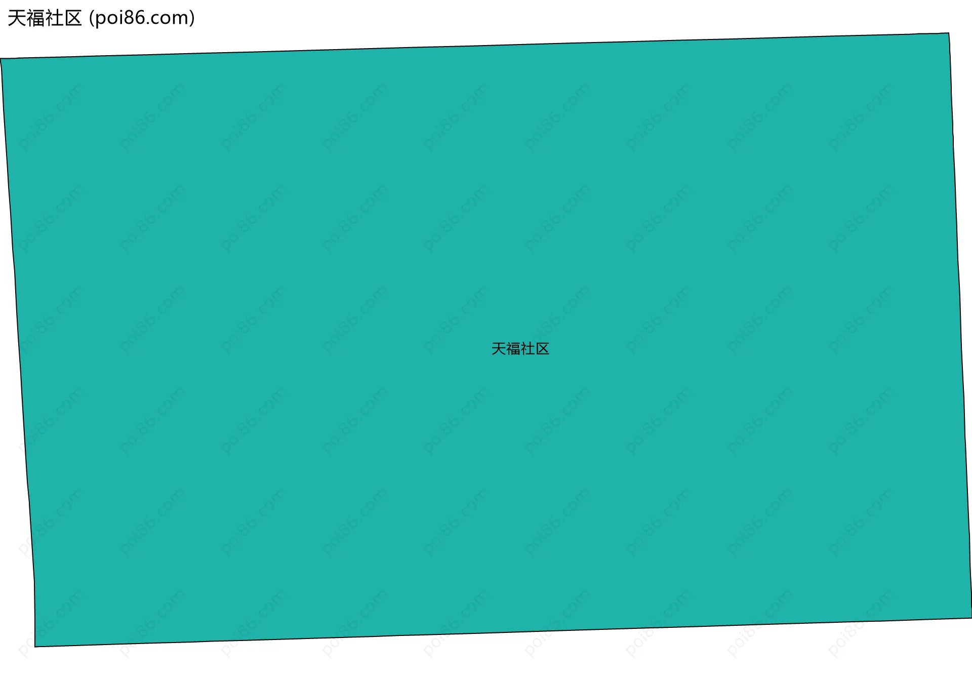 天福社区边界地图