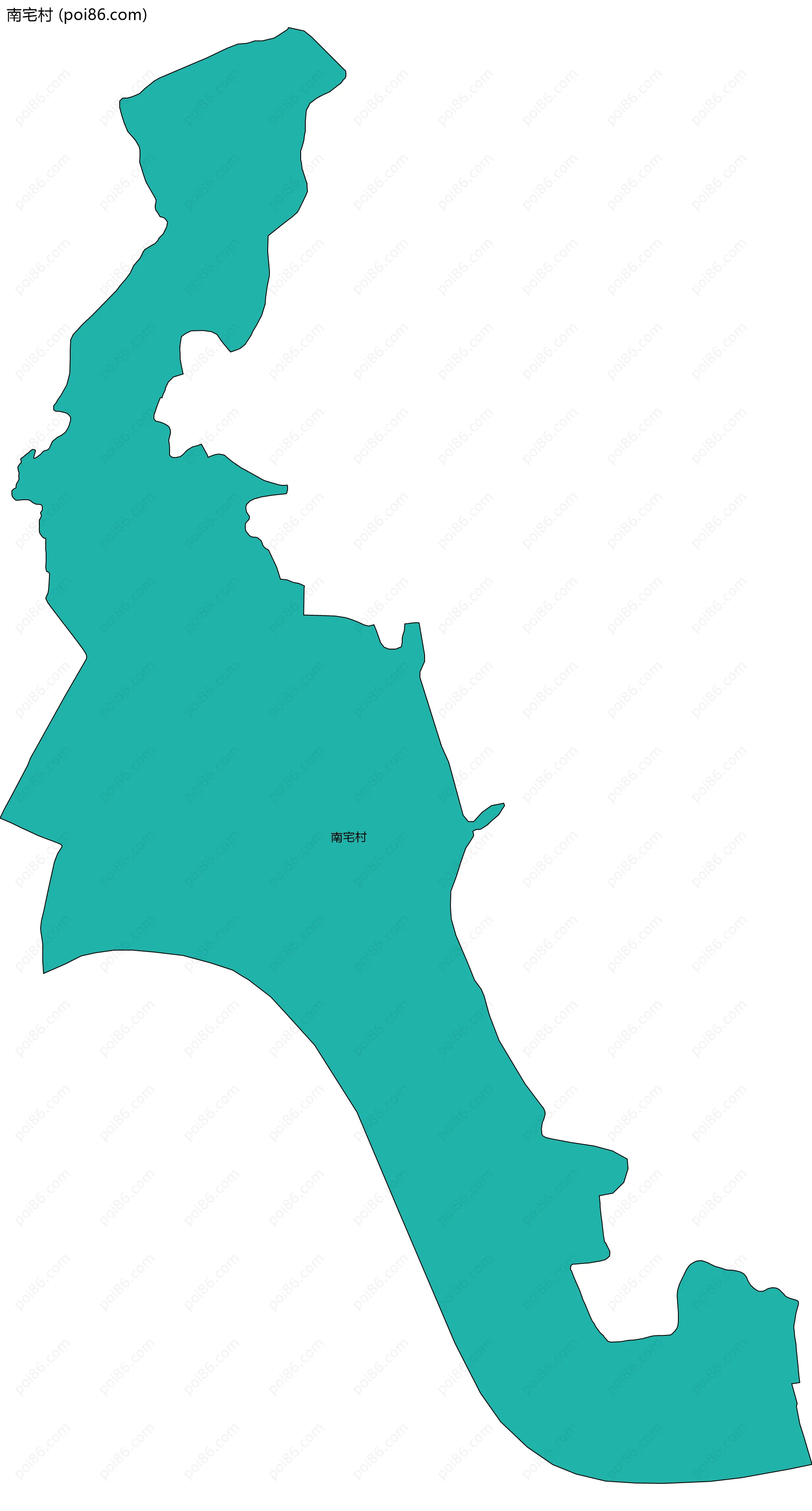 南宅村边界地图