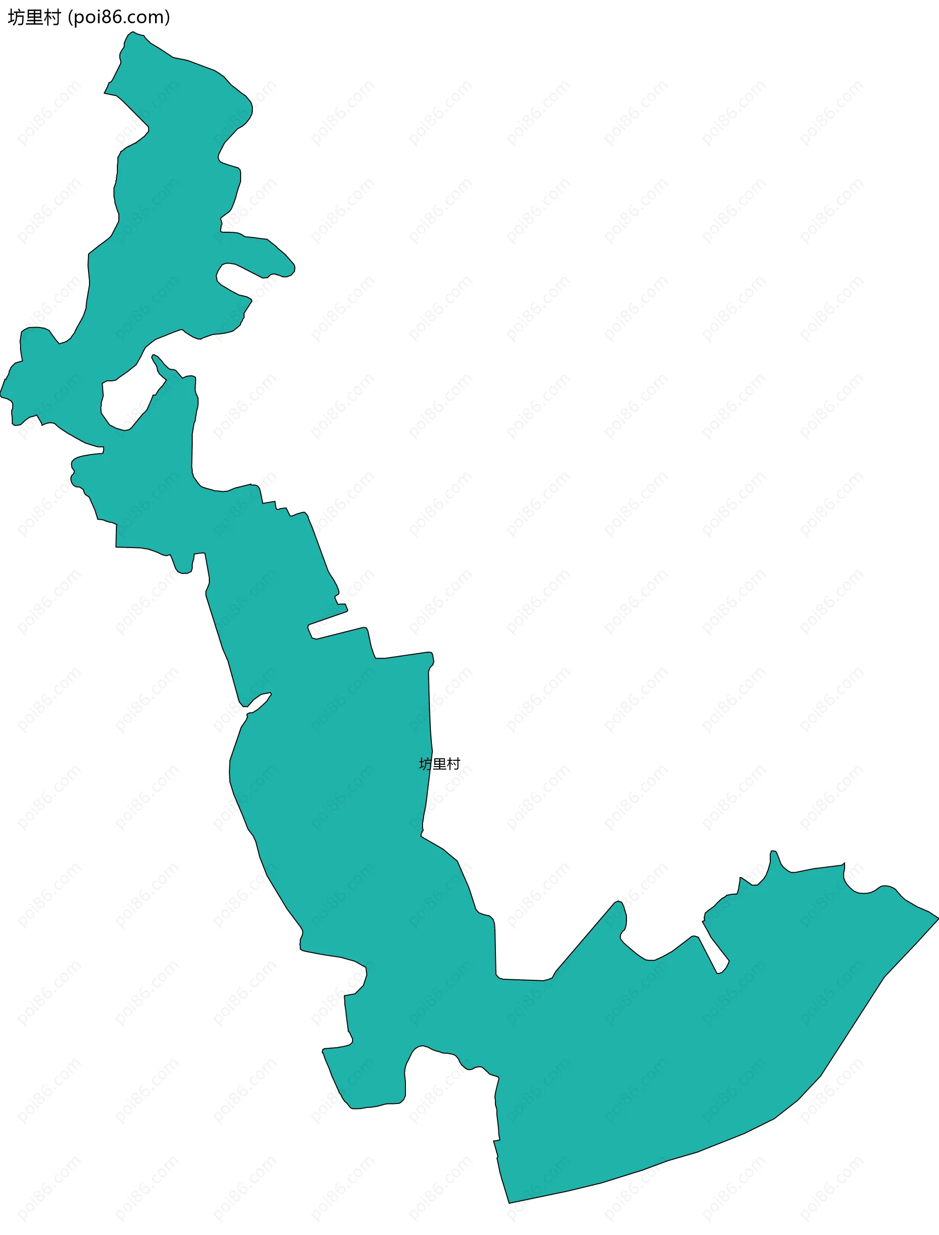 坊里村边界地图