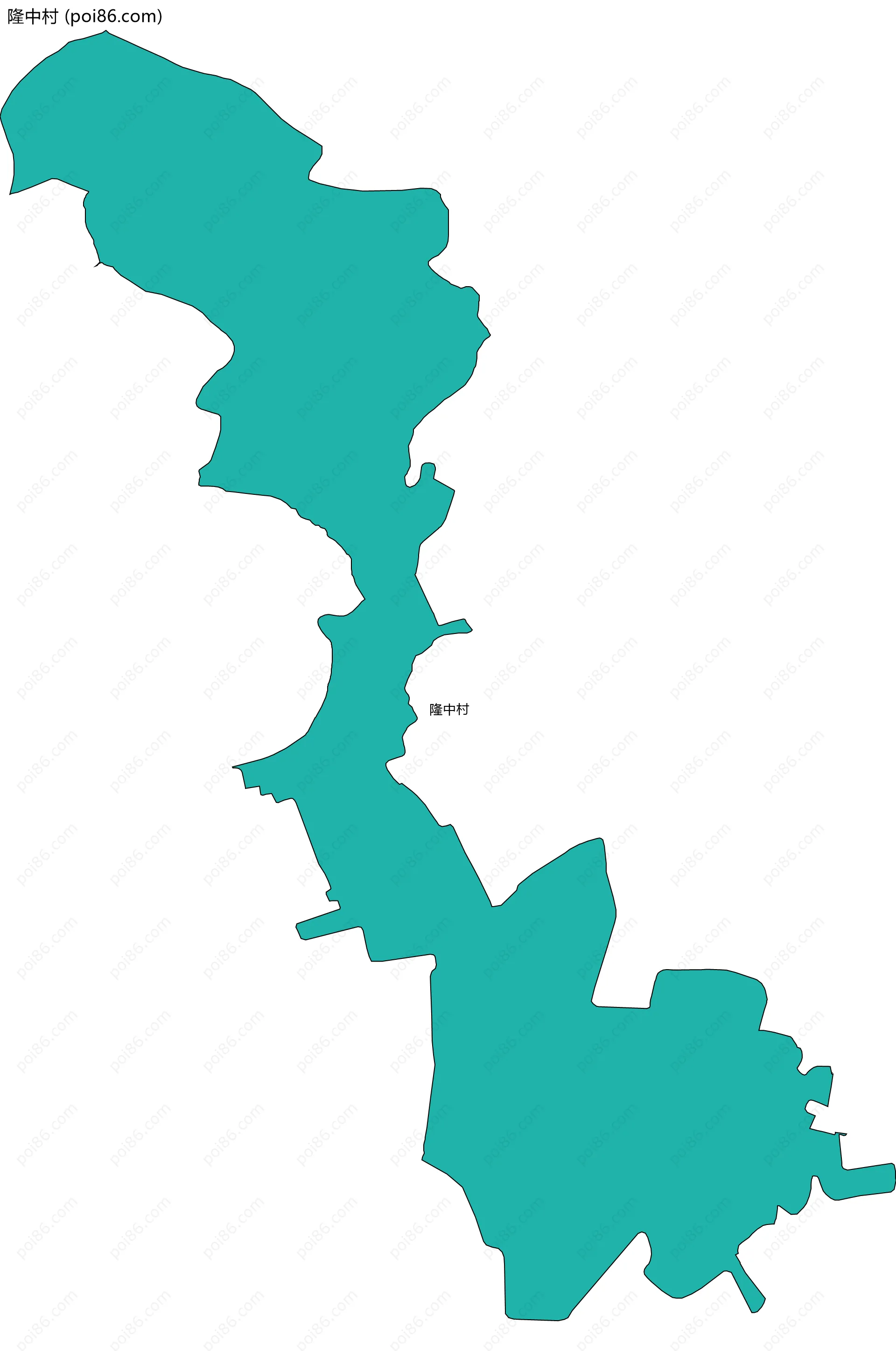 隆中村边界地图